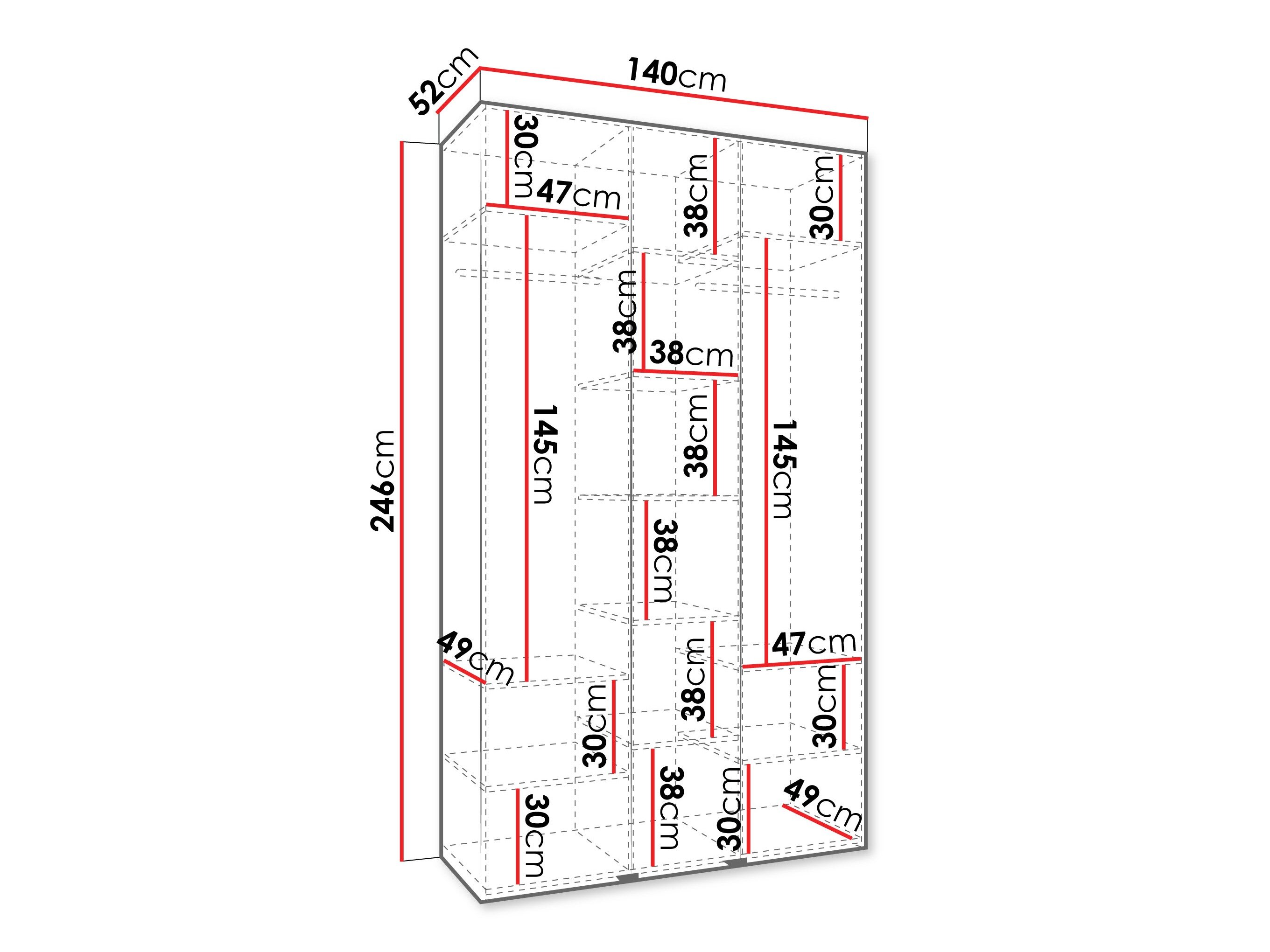 Garderobeskab Hartford 544 (Hvid)