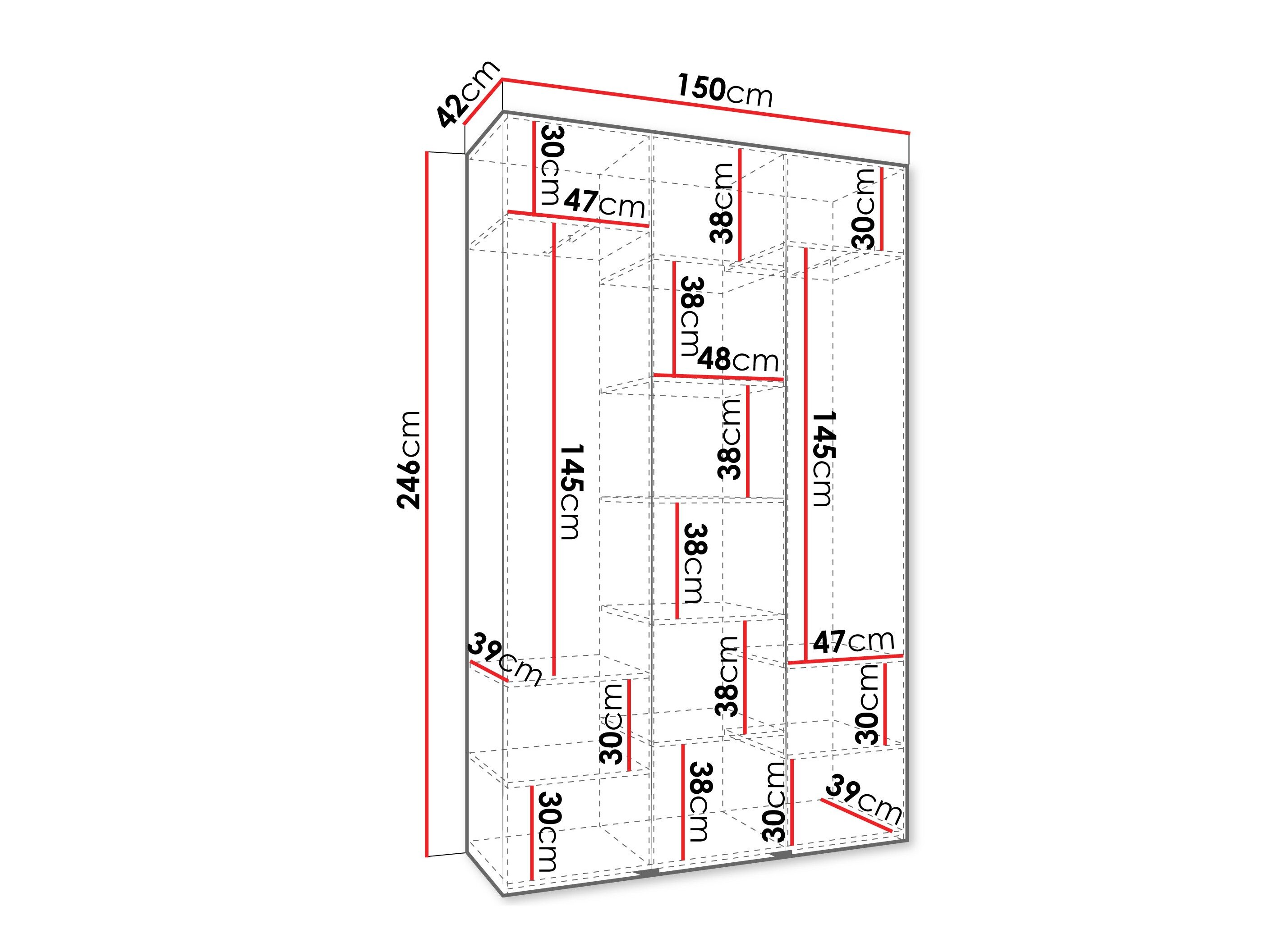 Garderobeskab Hartford 544 (Hvid)