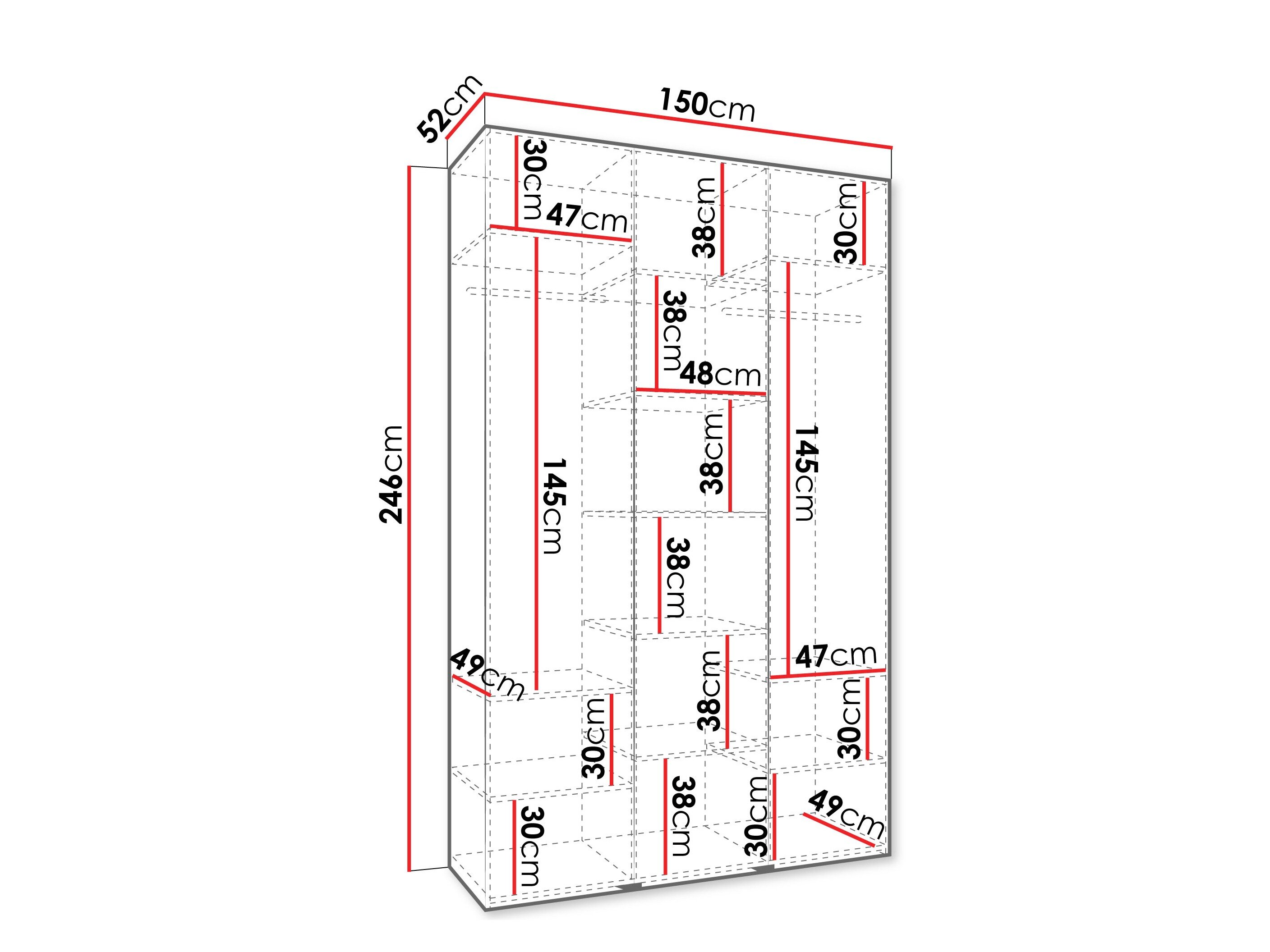Garderobeskab Hartford 544 (Hvid)