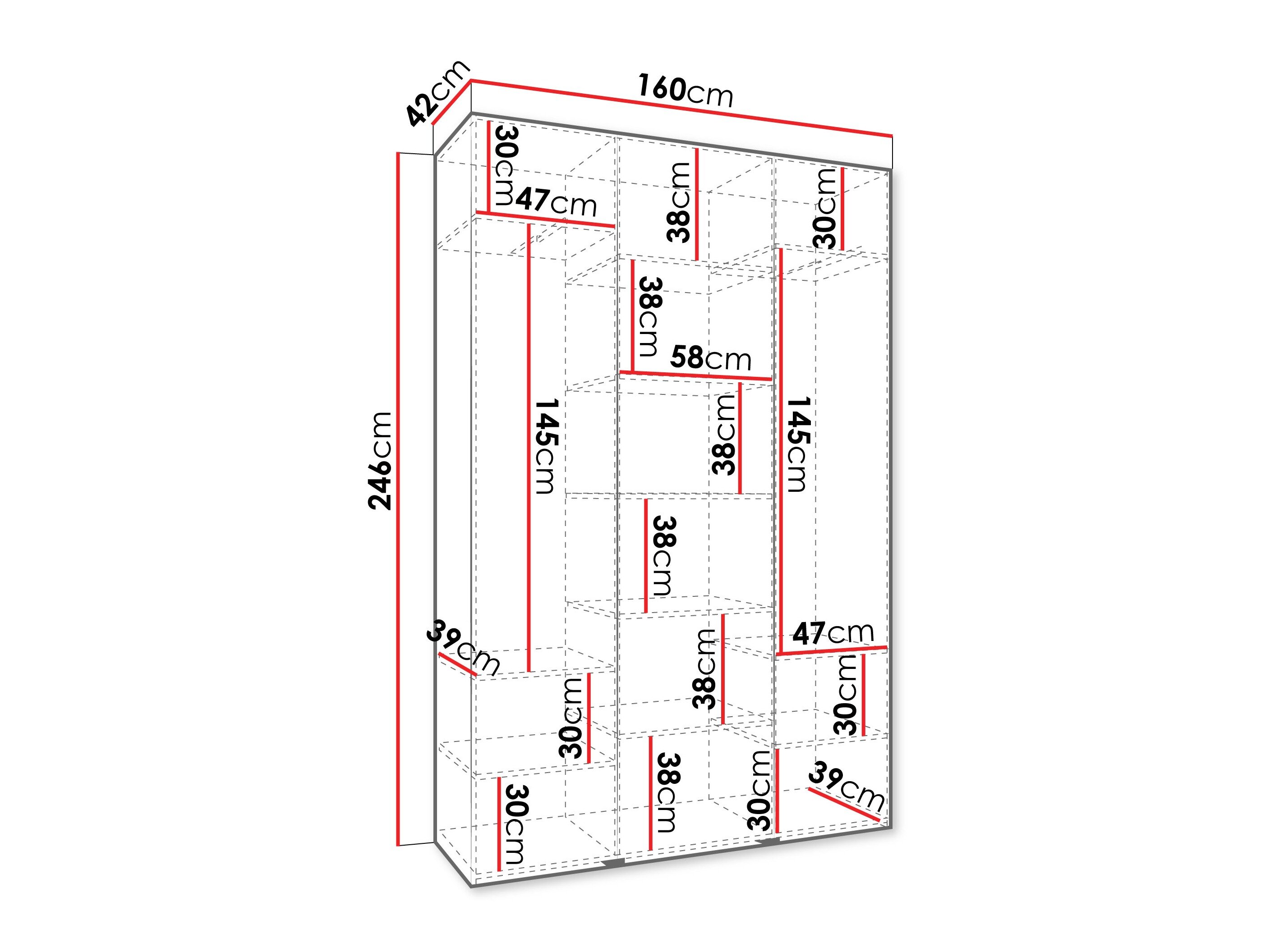 Garderobeskab Hartford 544 (Hvid)