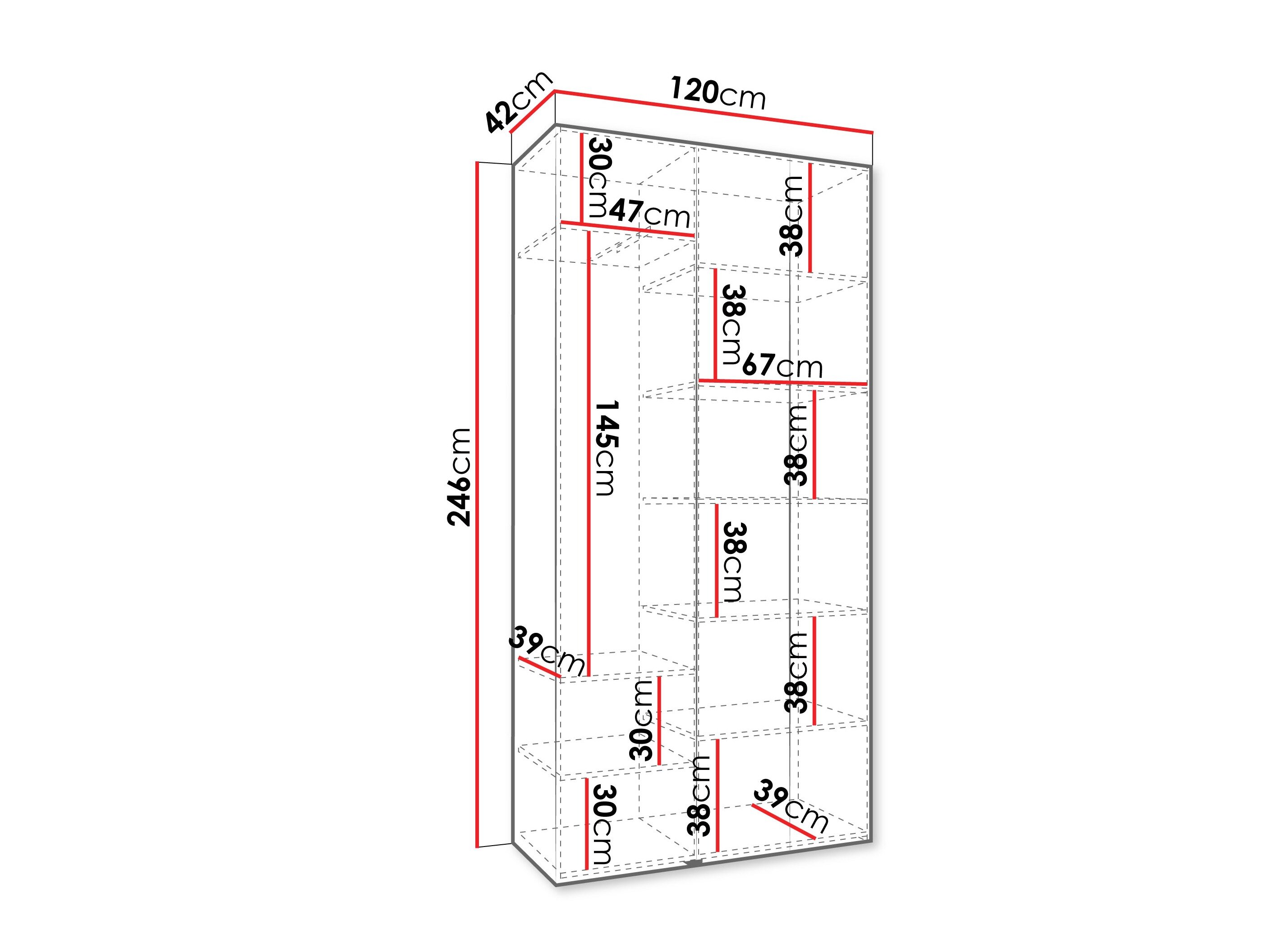 Garderobeskab Hartford 544 (Kashmir)