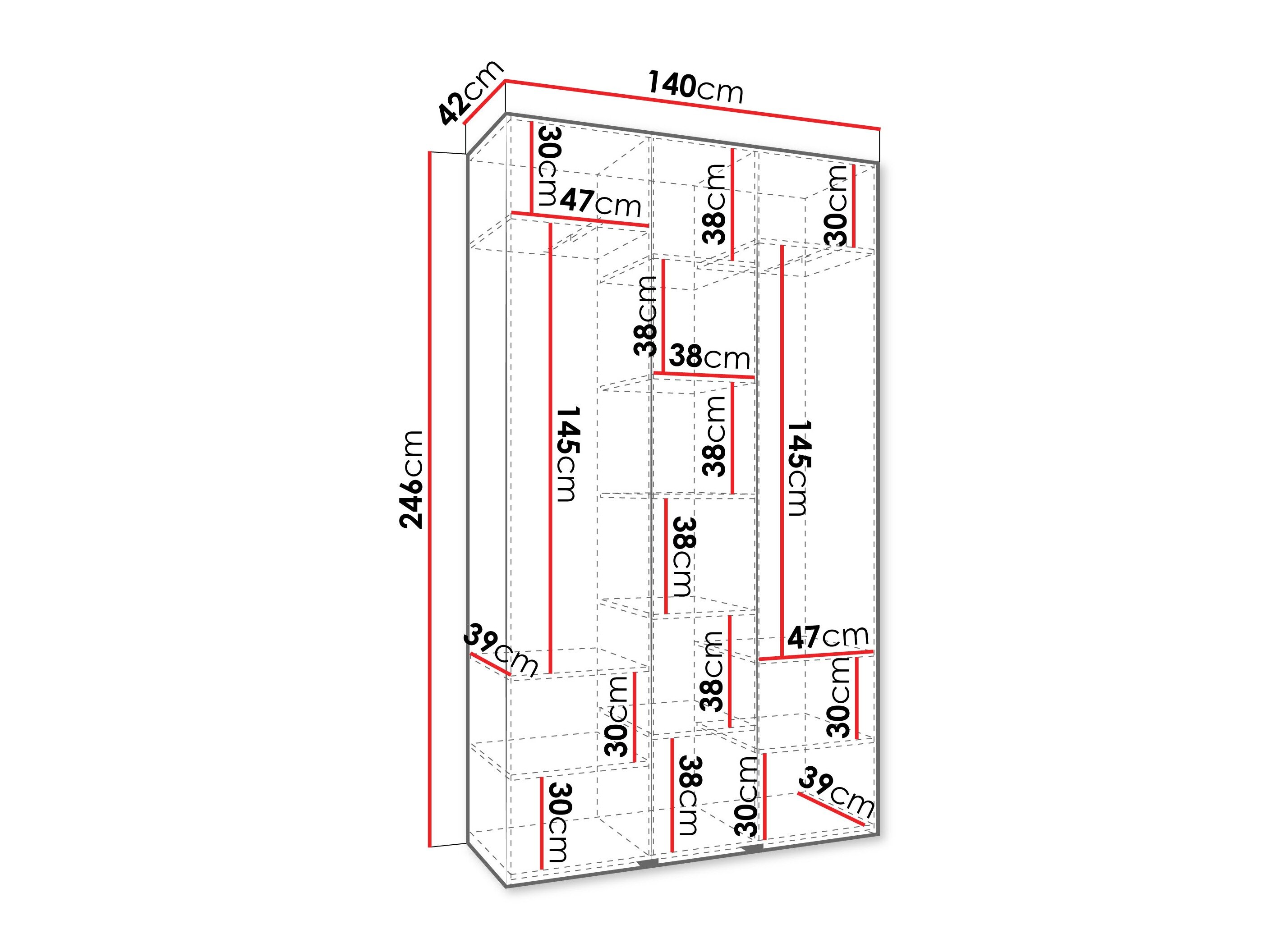 Garderobeskab Hartford 544 (Kashmir)