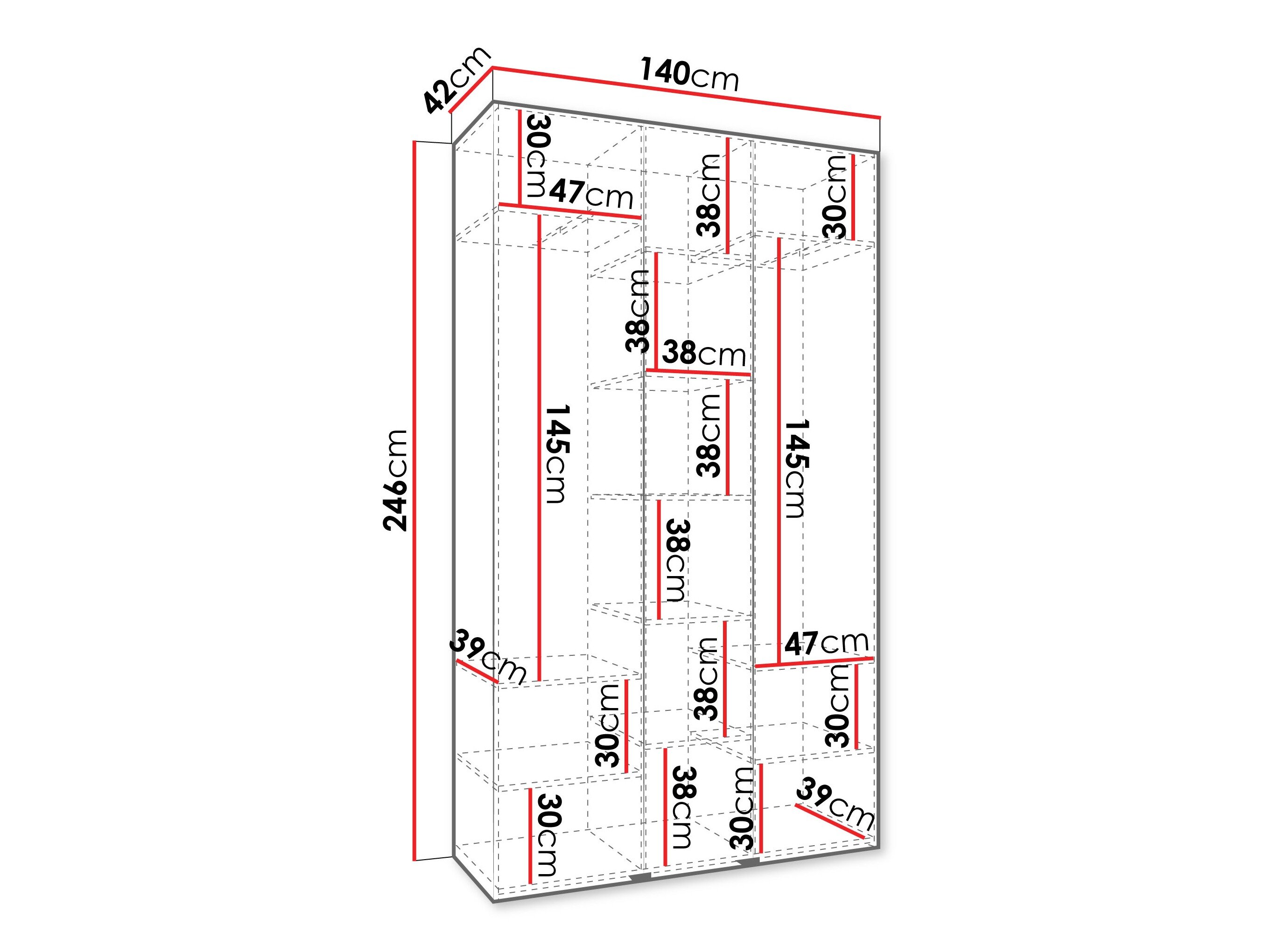 Garderobeskab Hartford 544 (Kashmir)