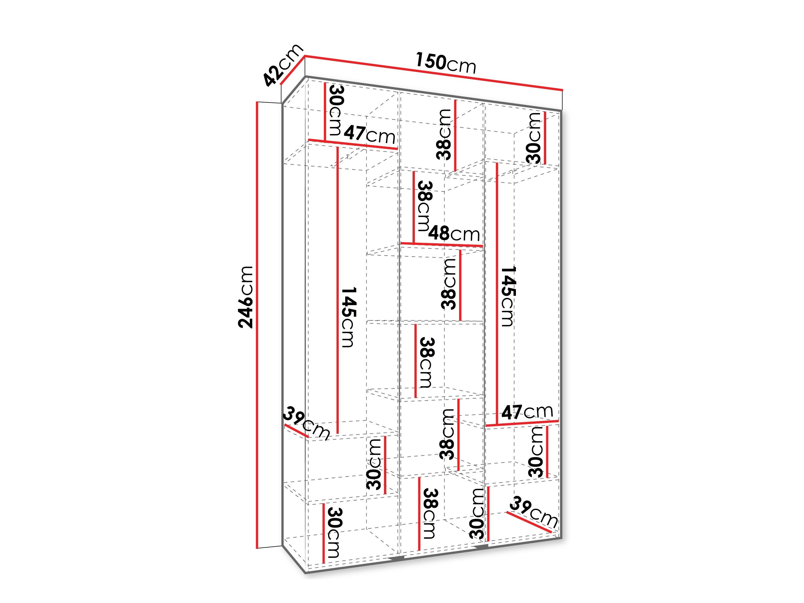Garderobeskab Hartford 544 (Kashmir)