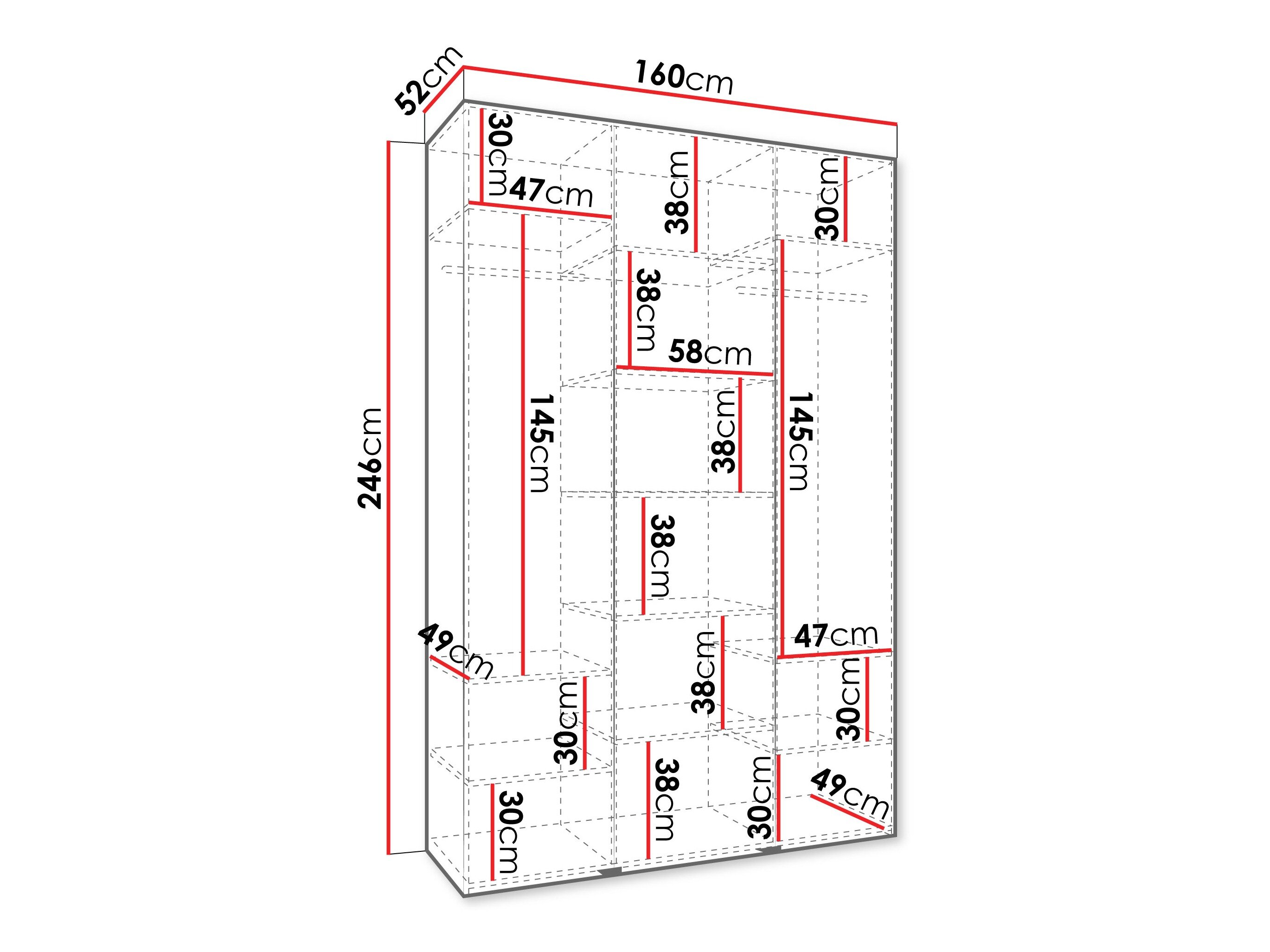 Garderobeskab Hartford 544 (Kashmir)