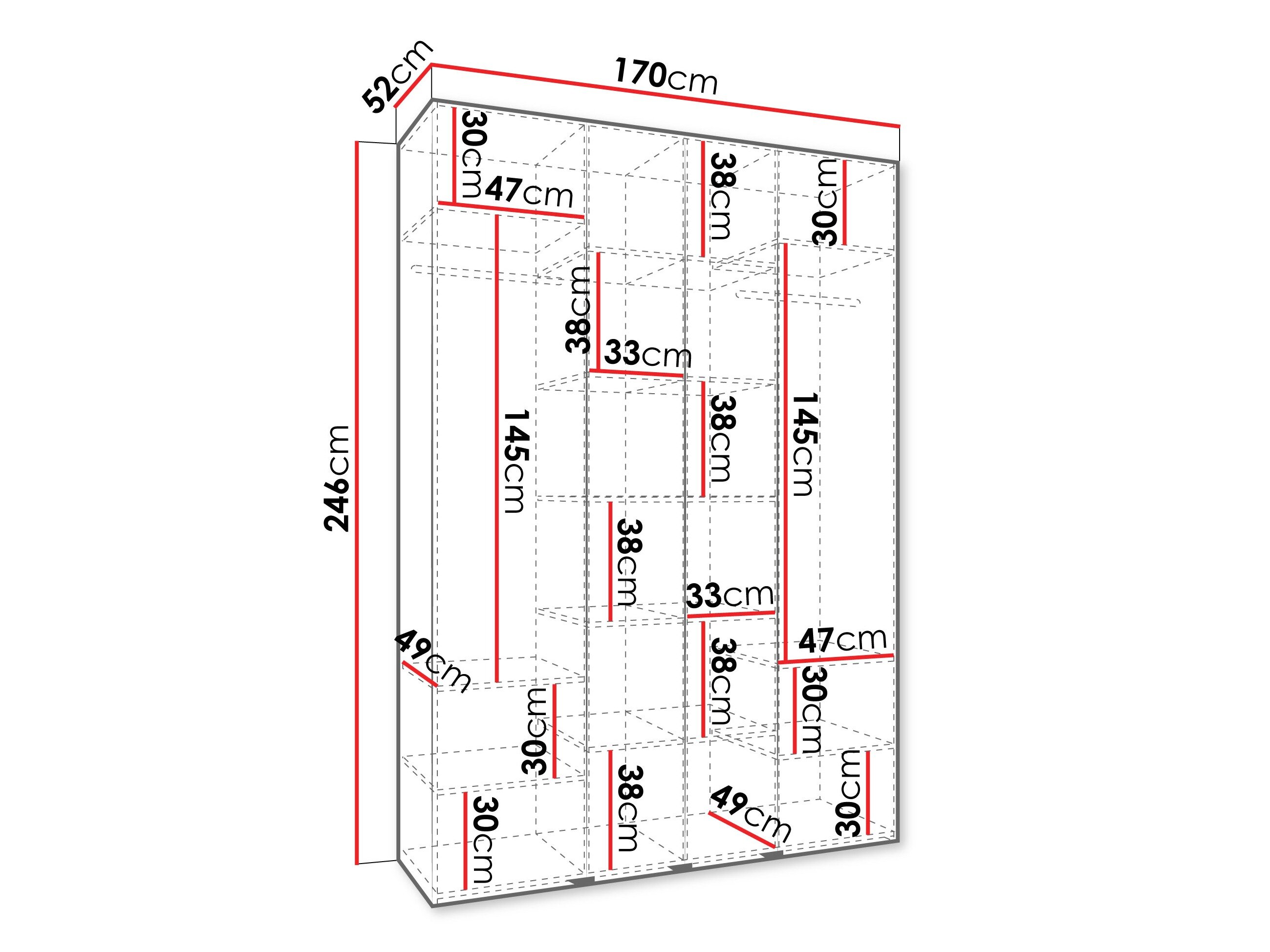 Garderobeskab Hartford 554 (Hvid)
