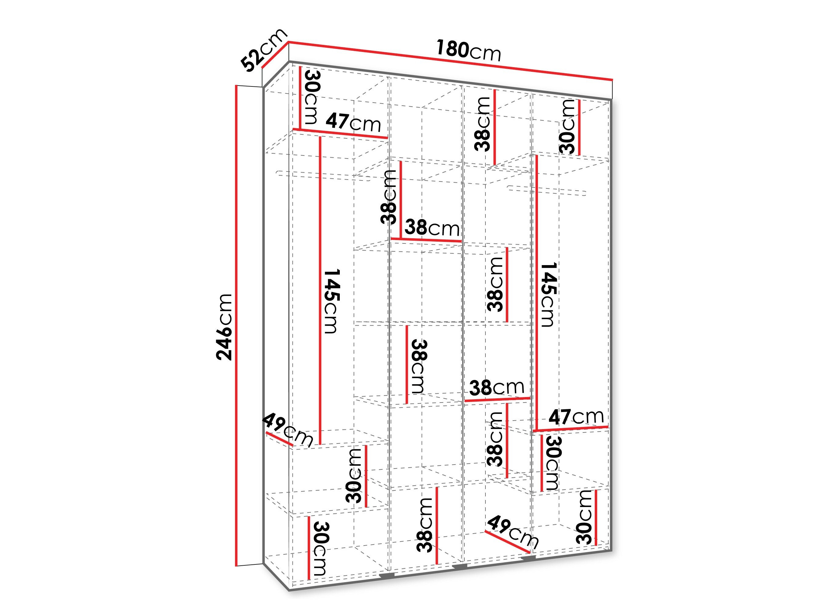 Garderobeskab Hartford 554 (Hvid)