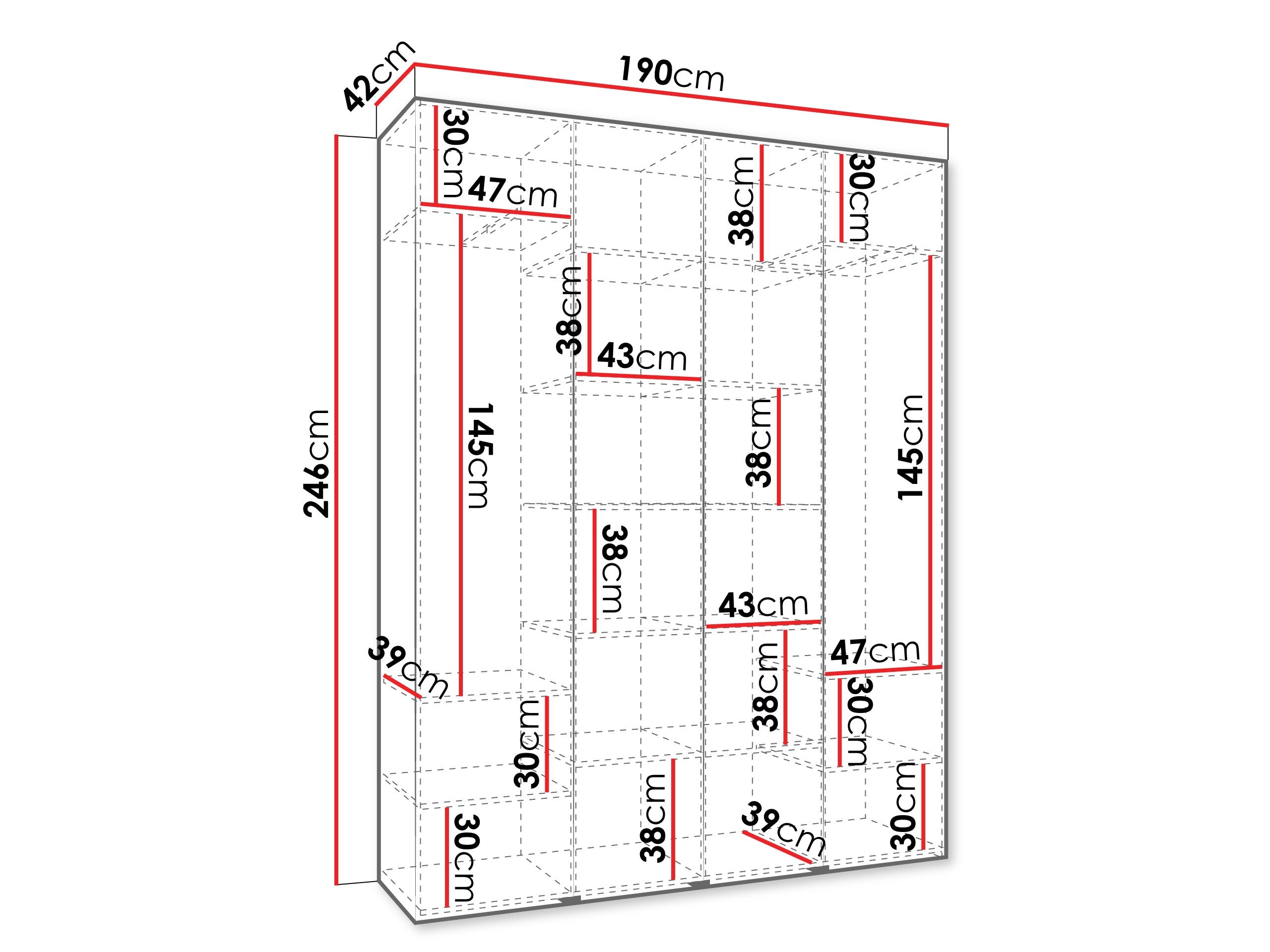 Garderobeskab Hartford 554 (Hvid)