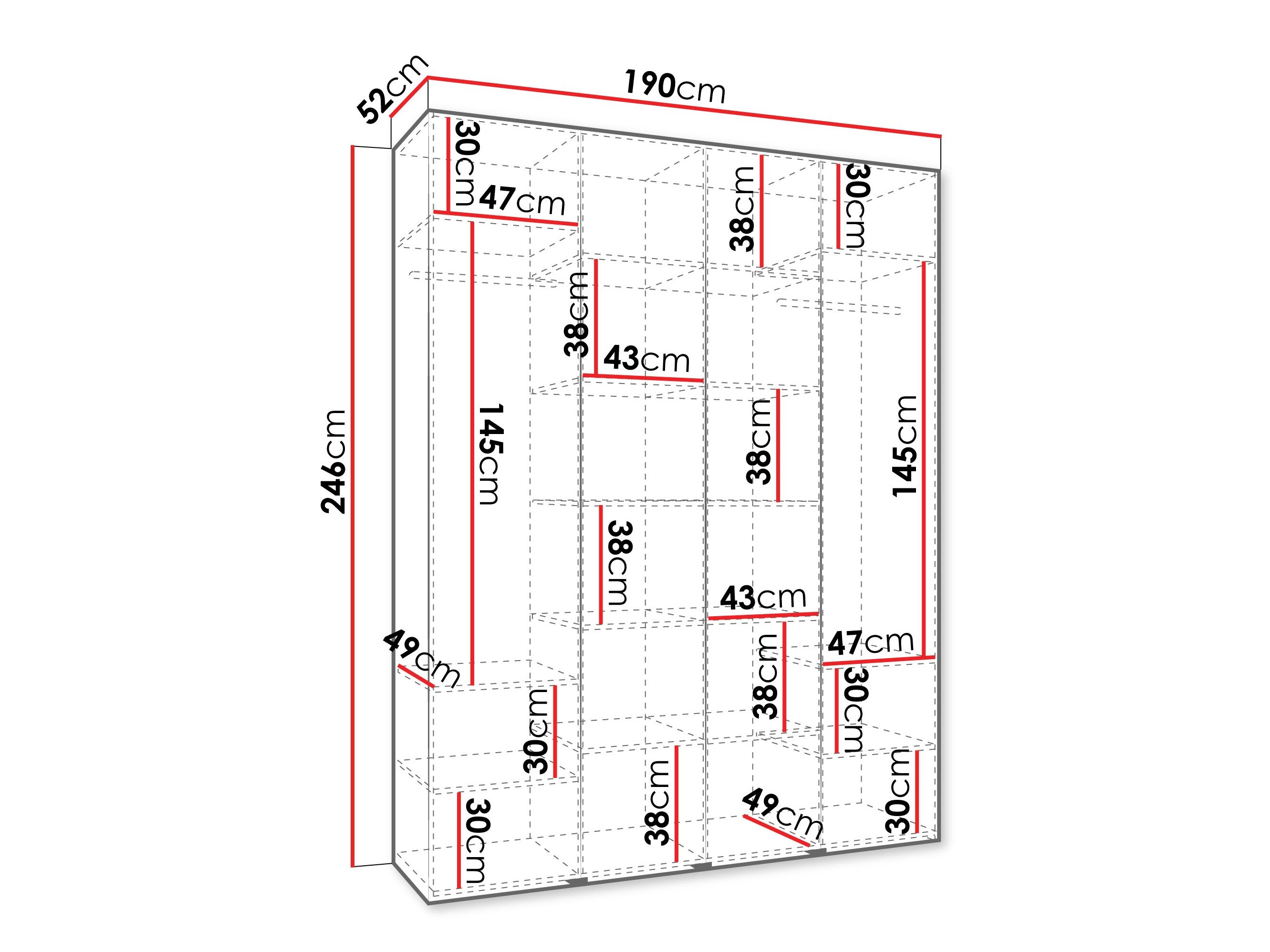 Garderobeskab Hartford 554 (Hvid)