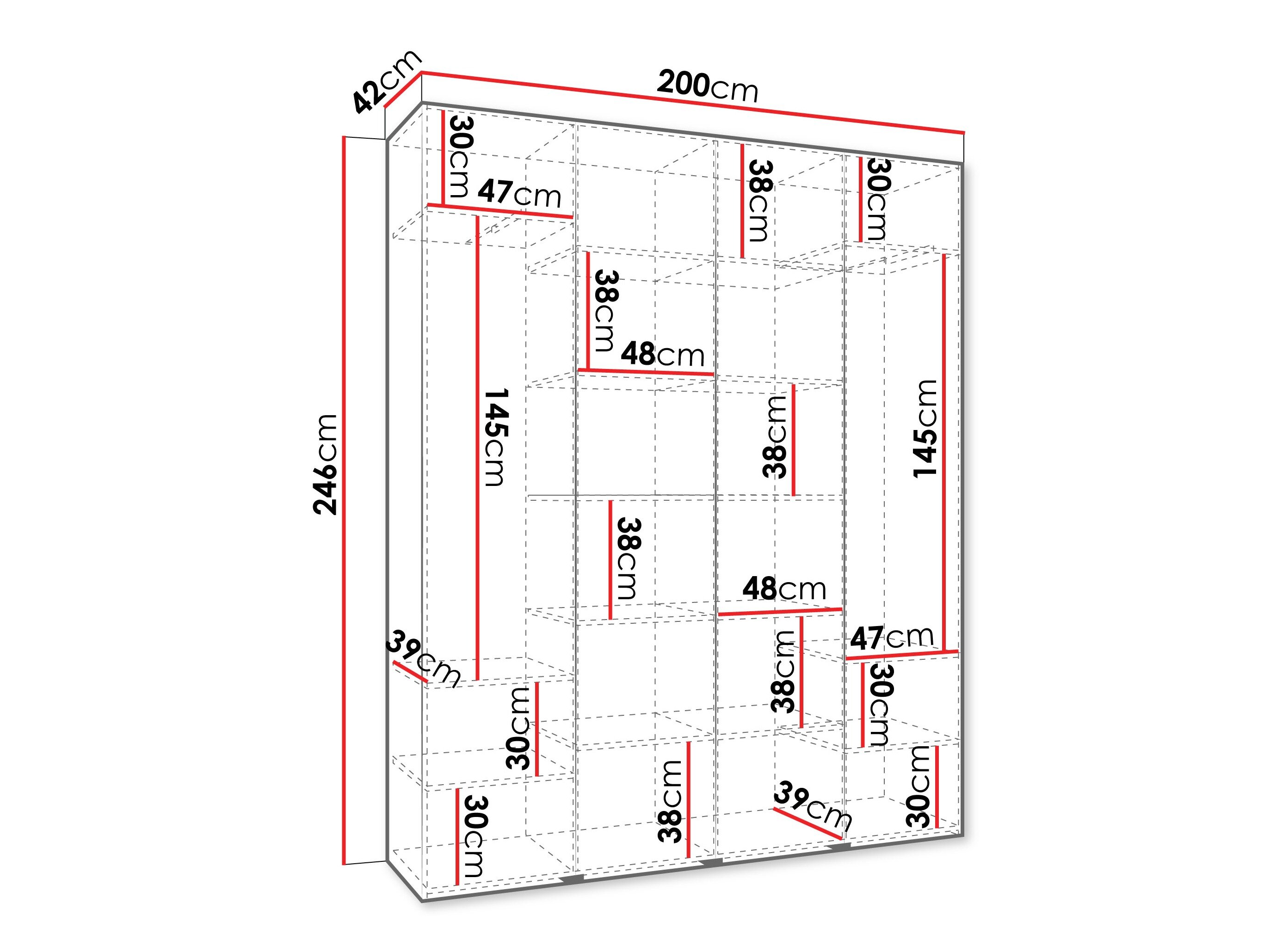 Garderobeskab Hartford 554 (Hvid)