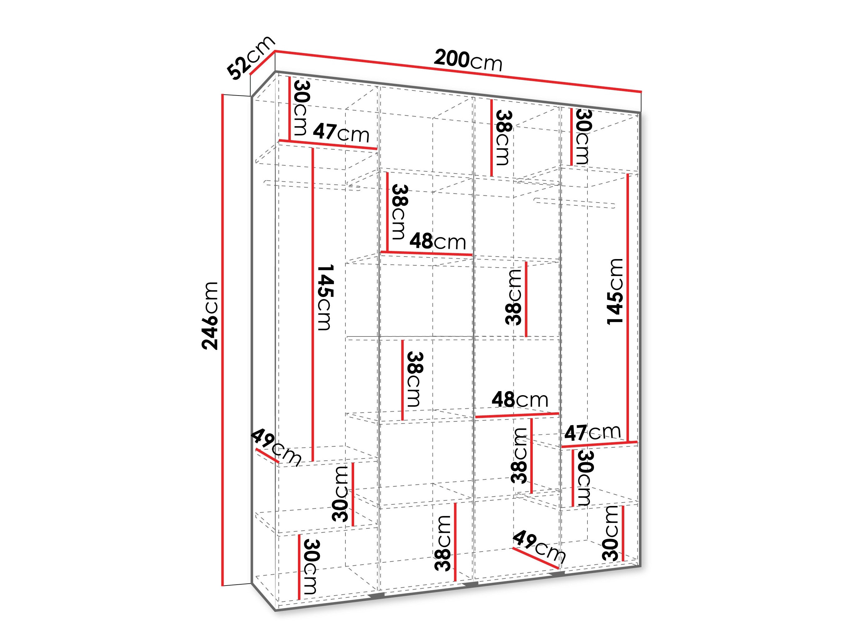 Garderobeskab Hartford 554 (Hvid)