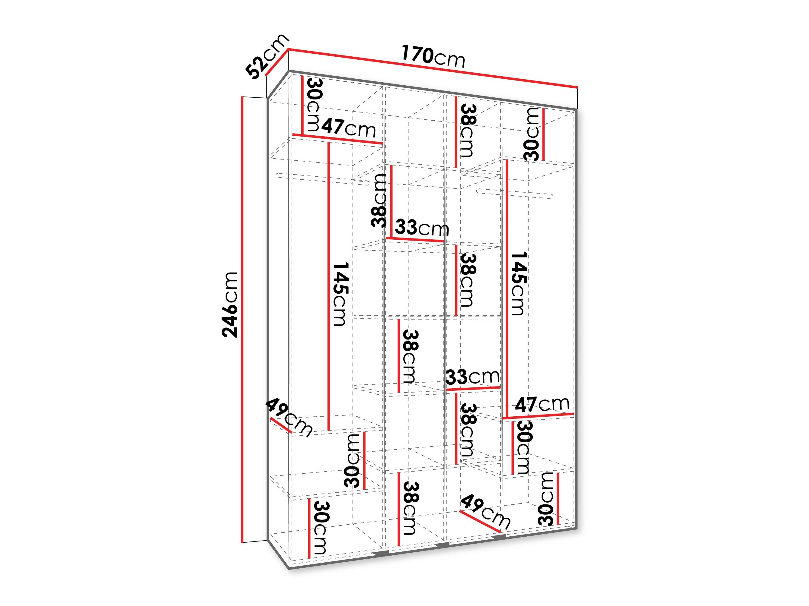 Garderobeskab Hartford 554 (Kashmir)