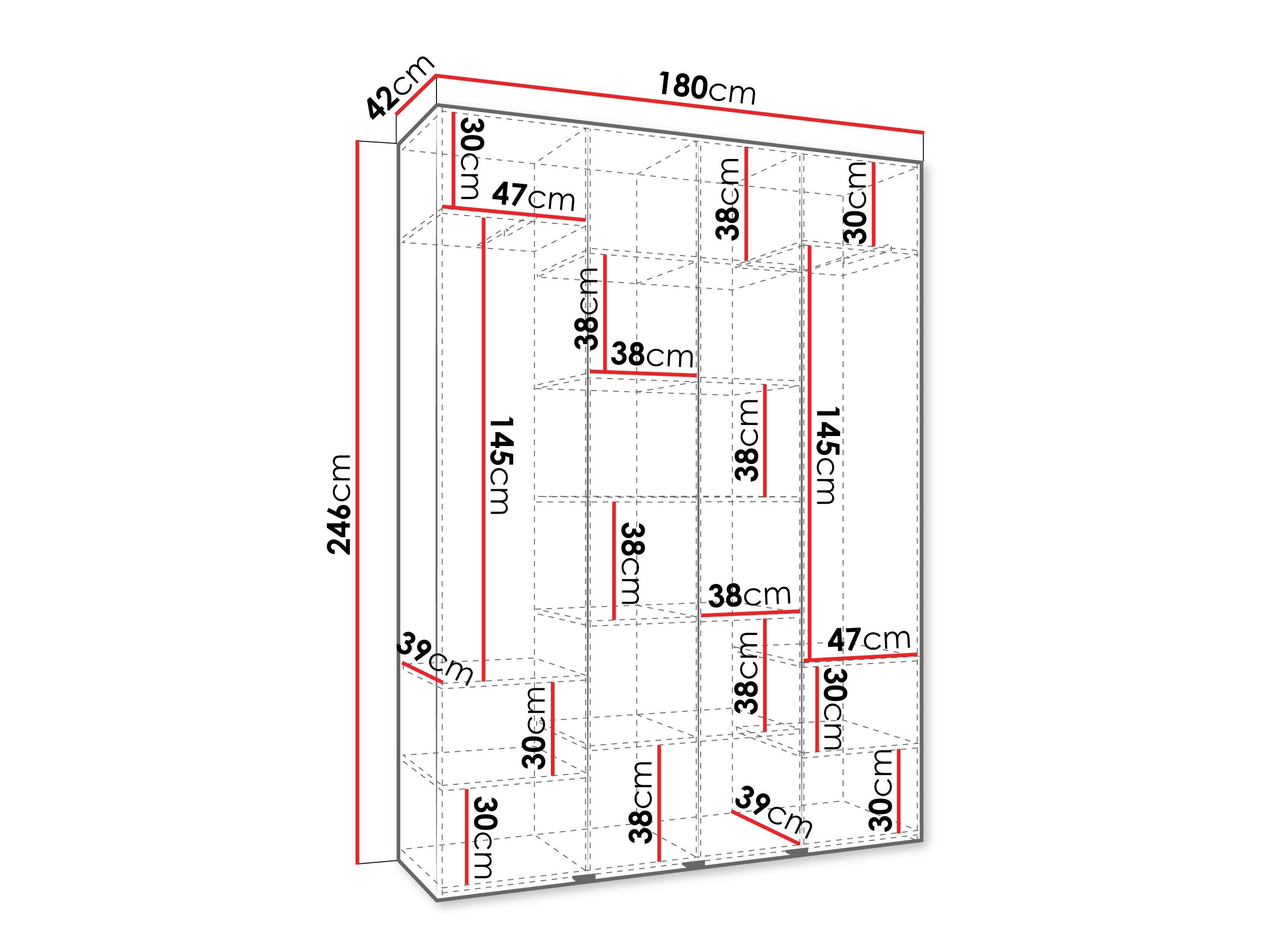 Garderobeskab Hartford 554 (Kashmir)