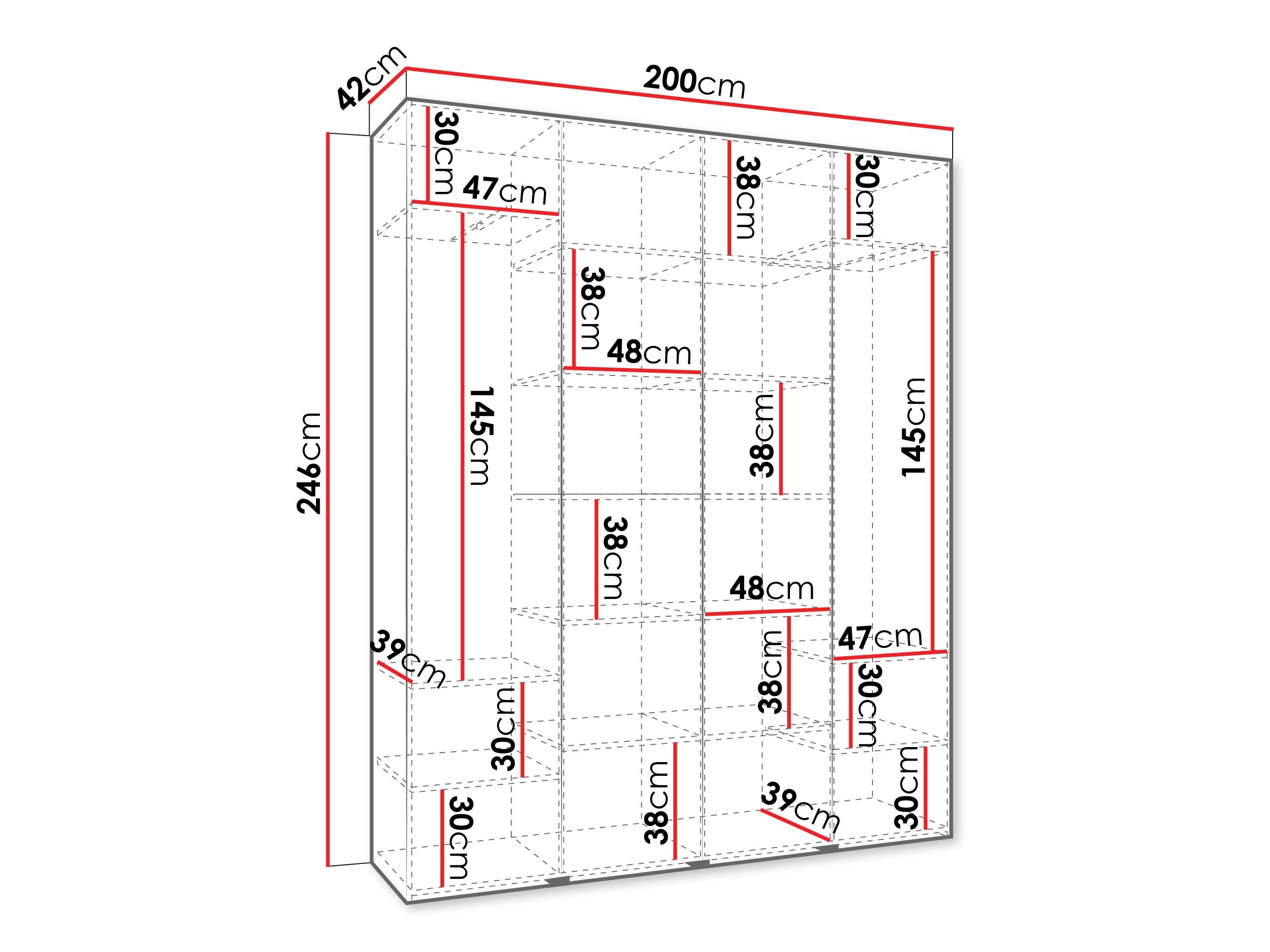Garderobeskab Hartford 554 (Kashmir)