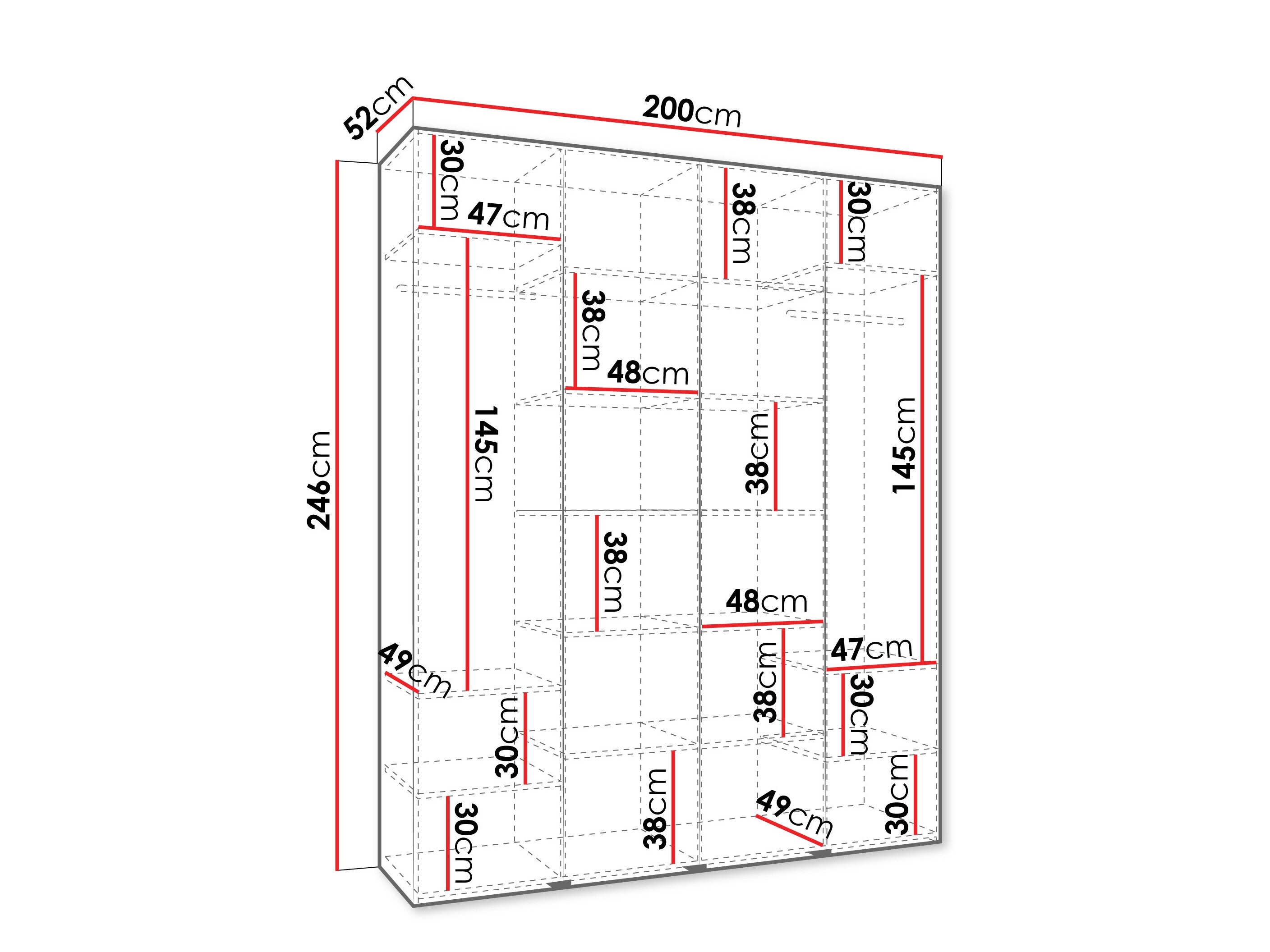 Garderobeskab Hartford 554 (Kashmir)