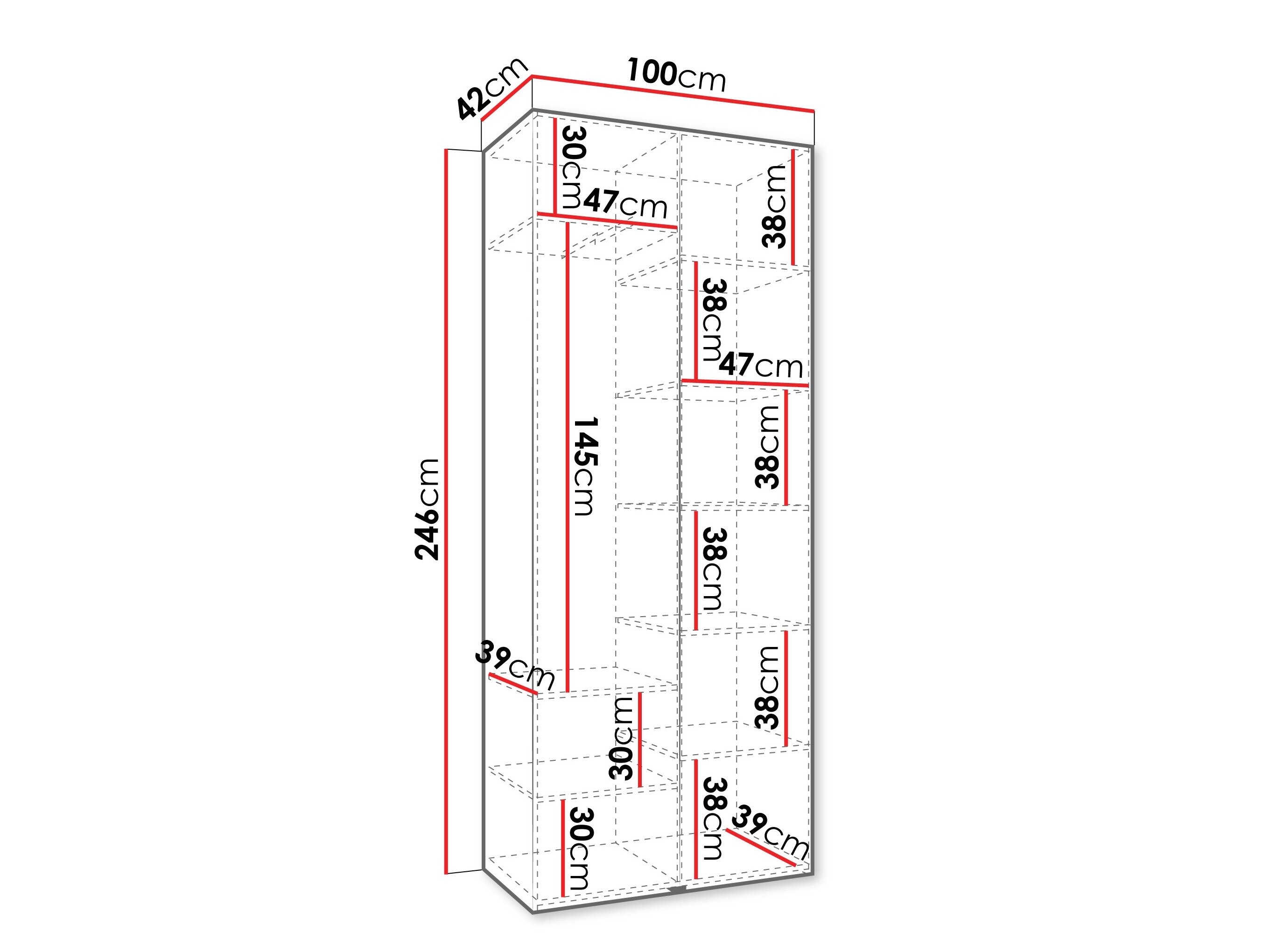 Garderobeskab Hartford 562 (Hvid)