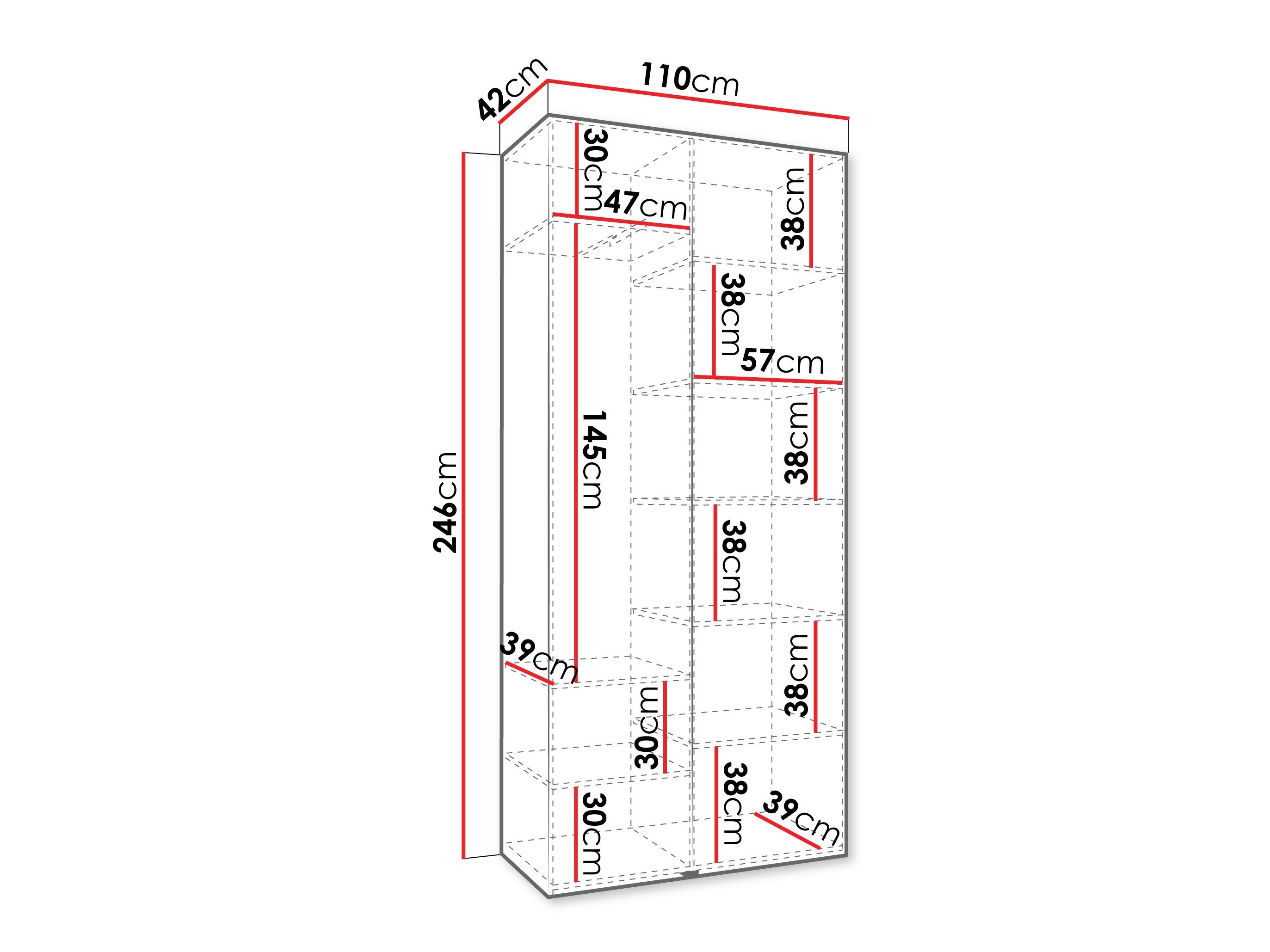 Garderobeskab Hartford 562 (Hvid)