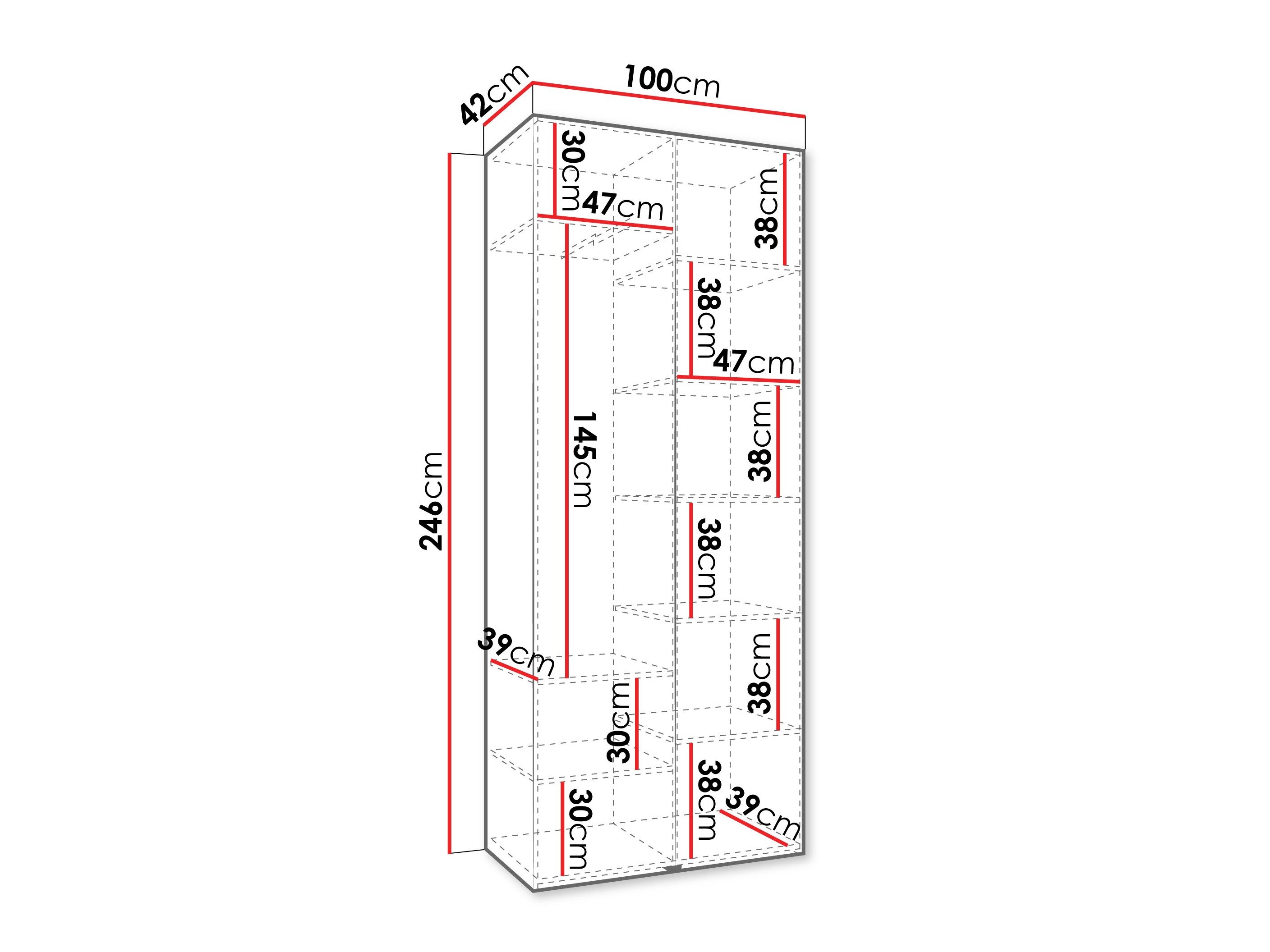Garderobeskab Hartford 562 (Kashmir)