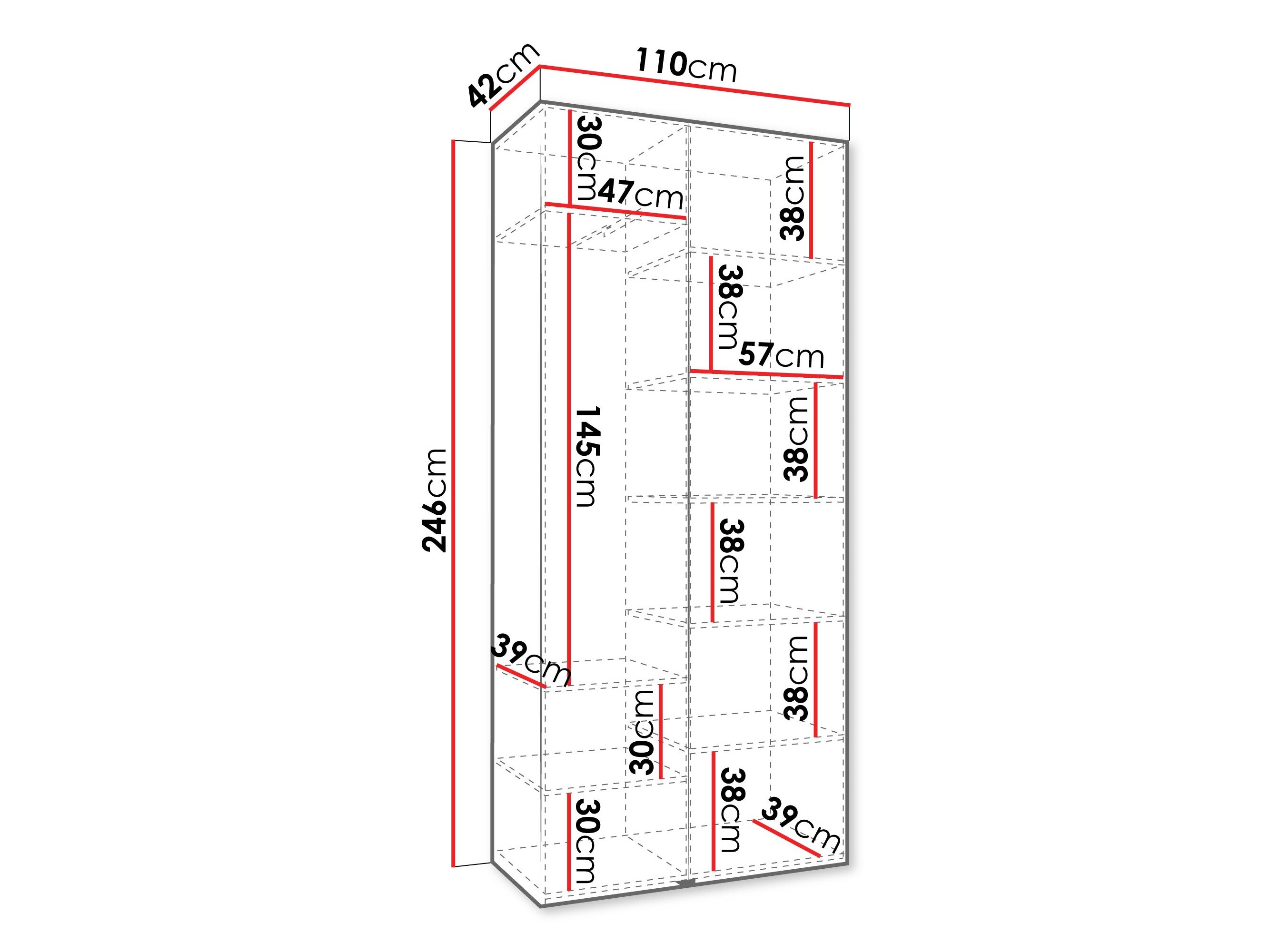 Garderobeskab Hartford 562 (Kashmir)