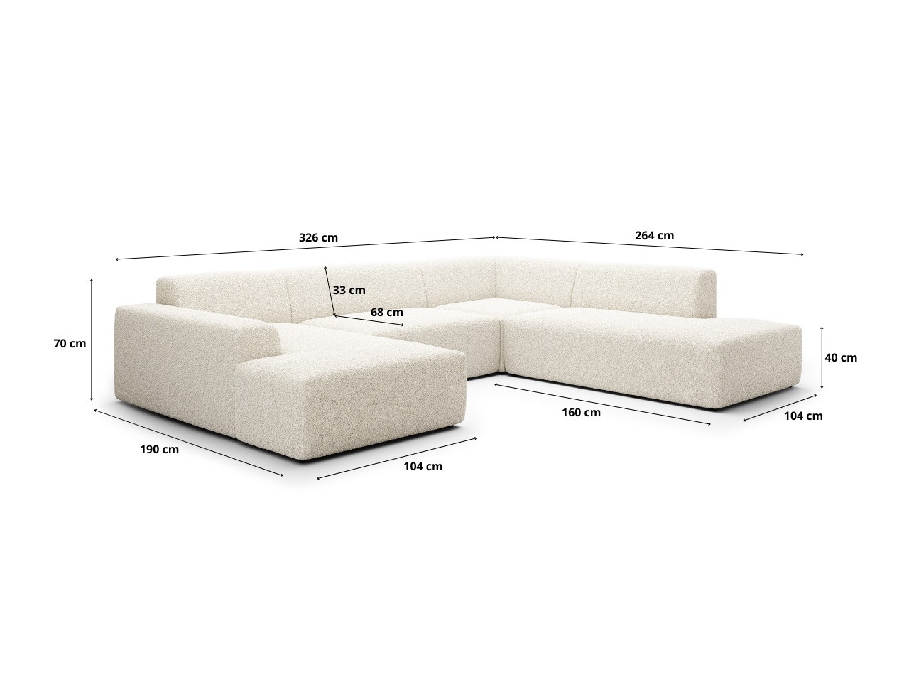 Modulhjørnesofa Romenoi 104 (Centaur 15)