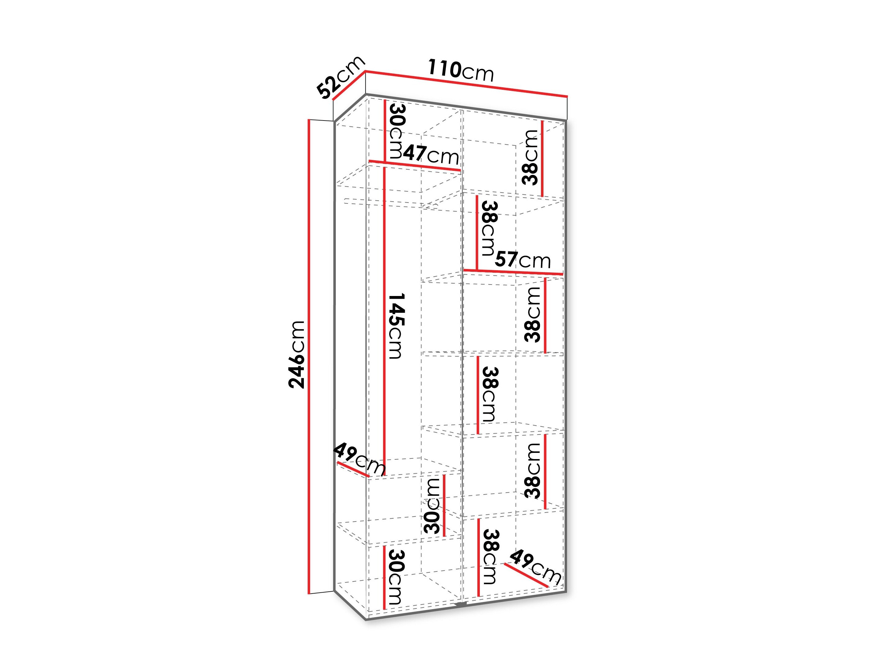 Garderobeskab Hartford 562 (Hvid)
