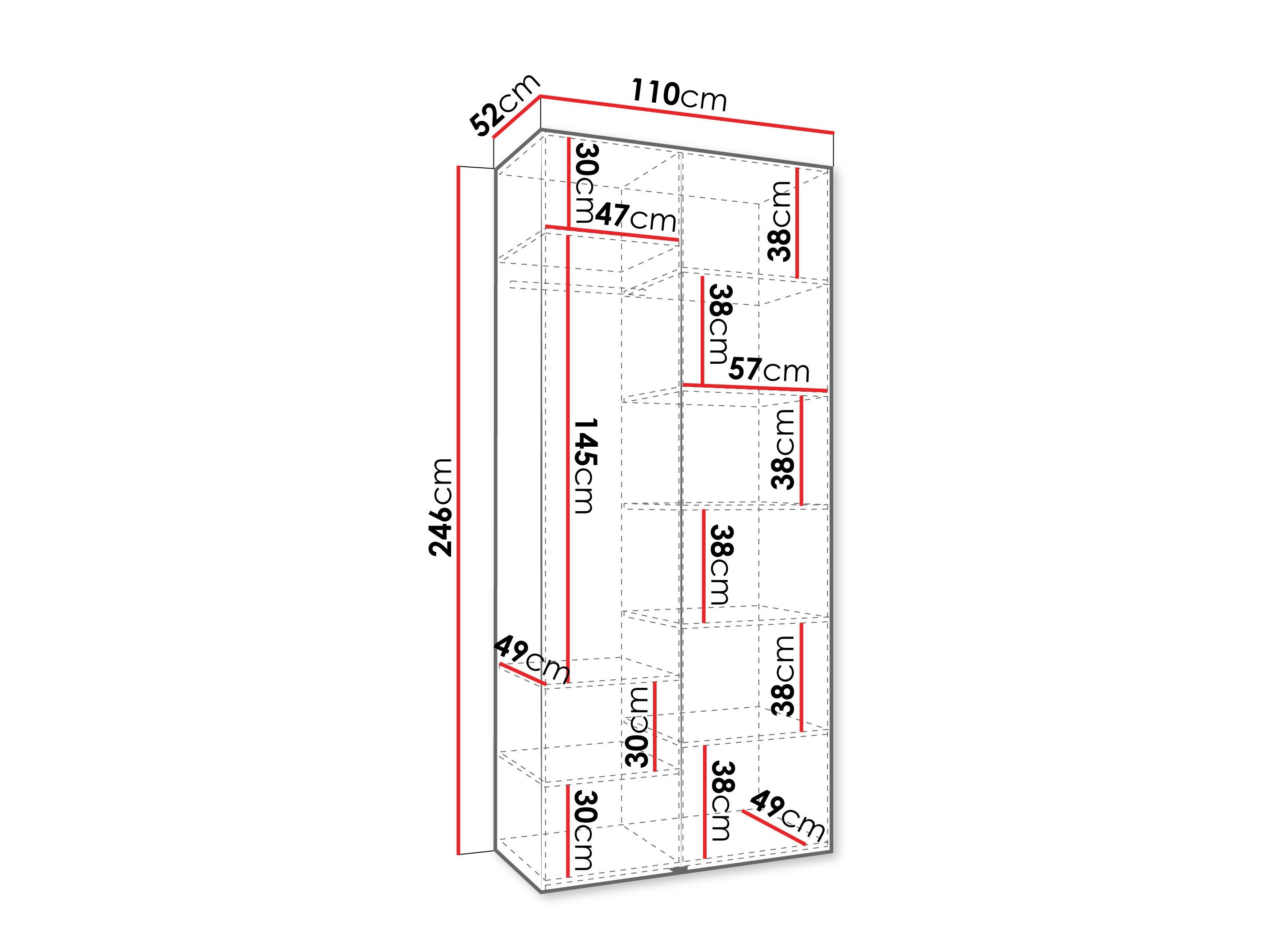 Garderobeskab Hartford 562 (Kashmir)