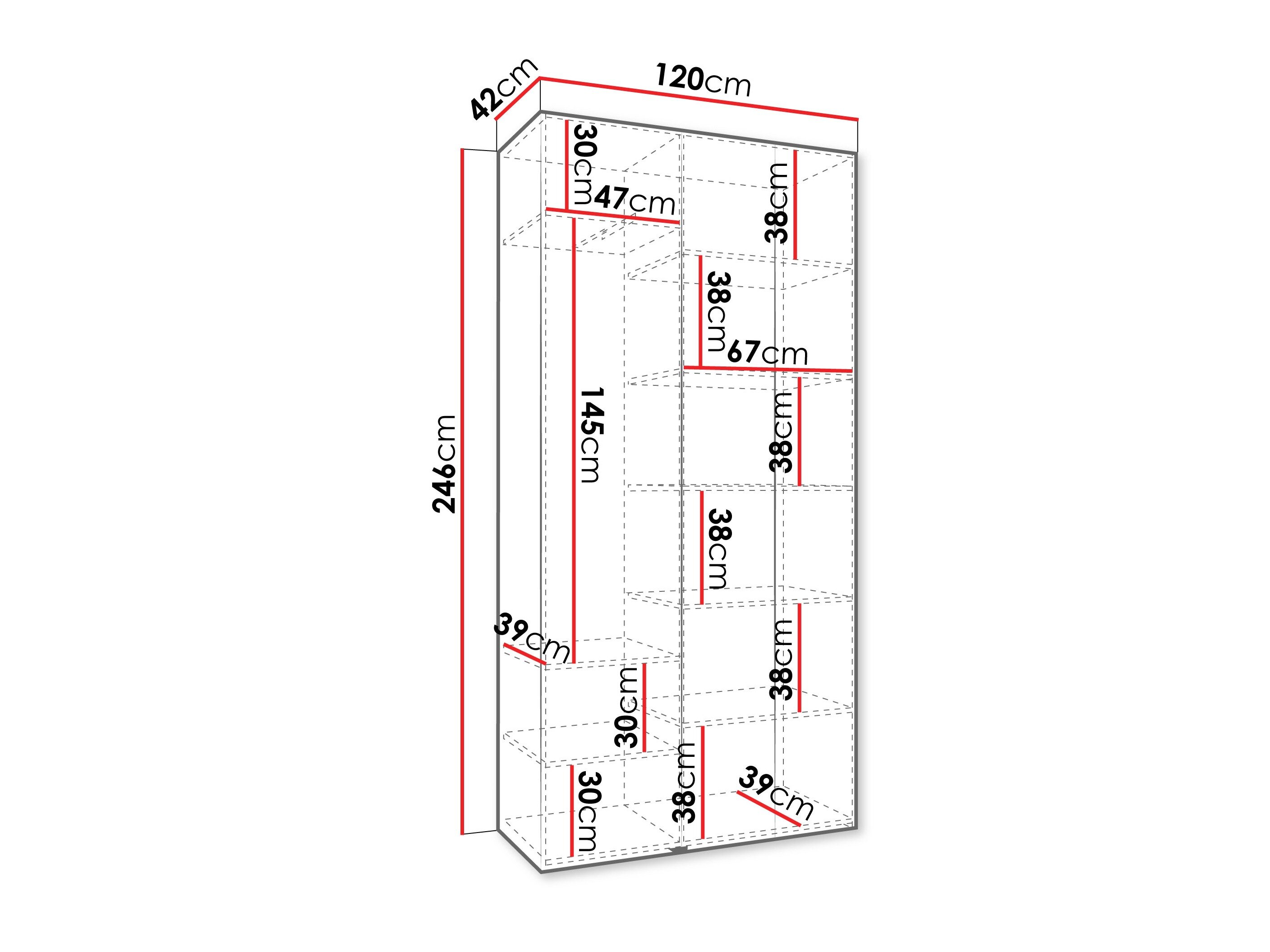 Garderobeskab Hartford 563 (Hvid)