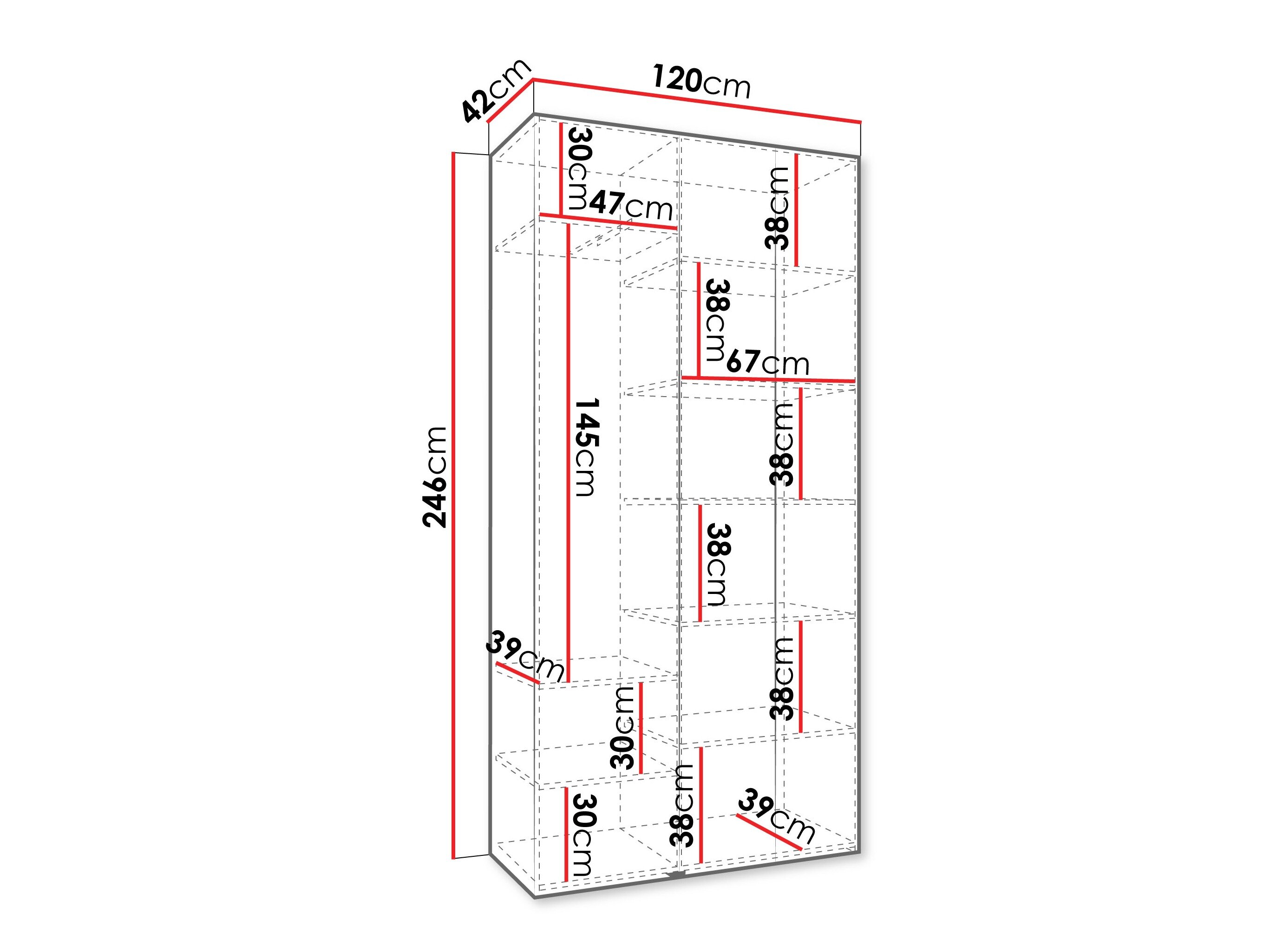 Garderobeskab Hartford 563 (Hvid)