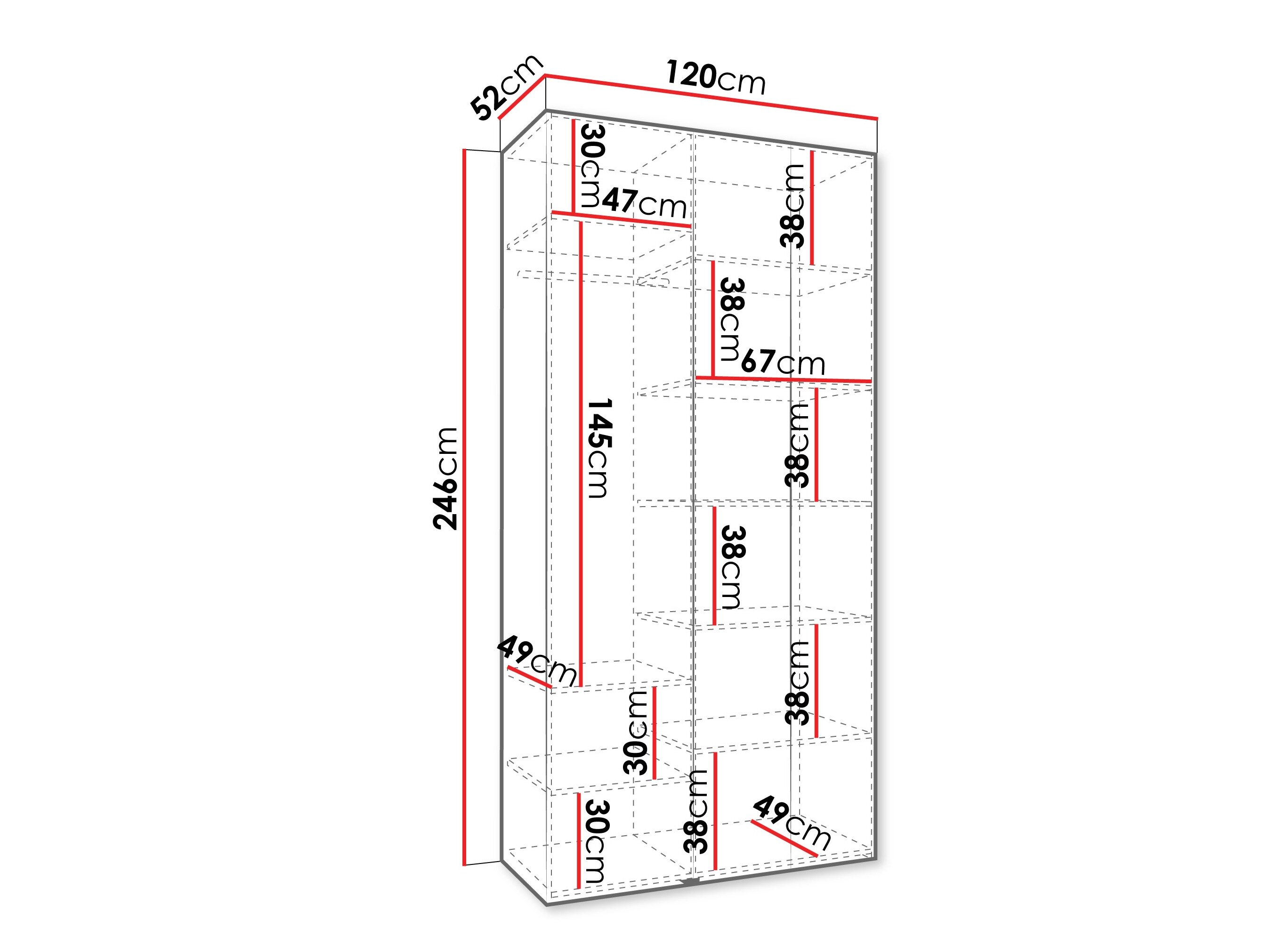 Garderobeskab Hartford 563 (Hvid)