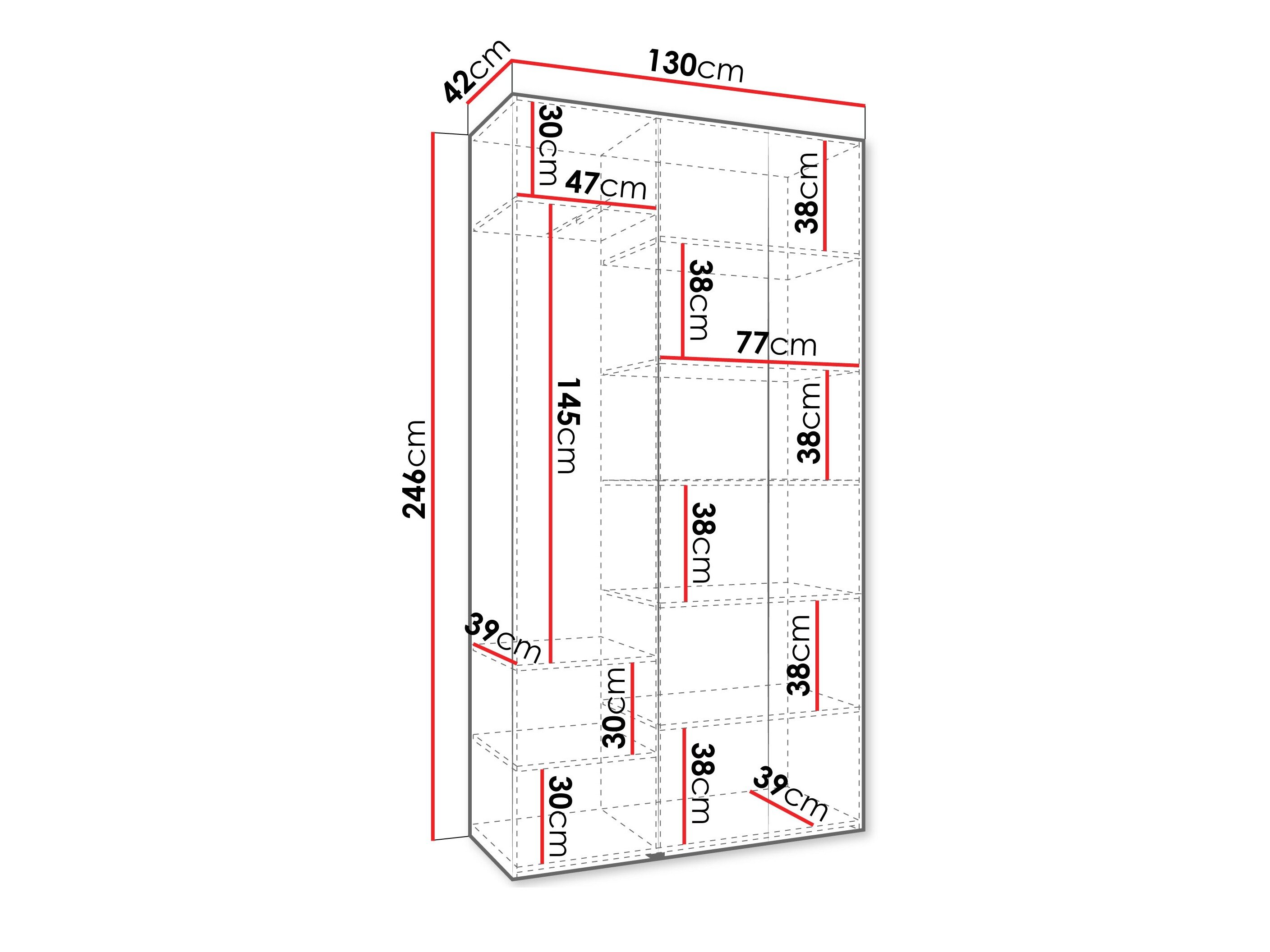 Garderobeskab Hartford 563 (Hvid)