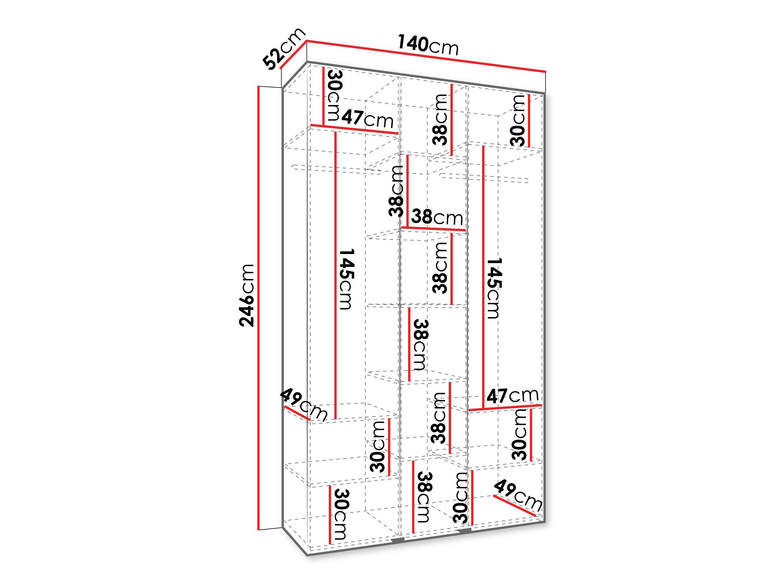 Garderobeskab Hartford 563 (Hvid)