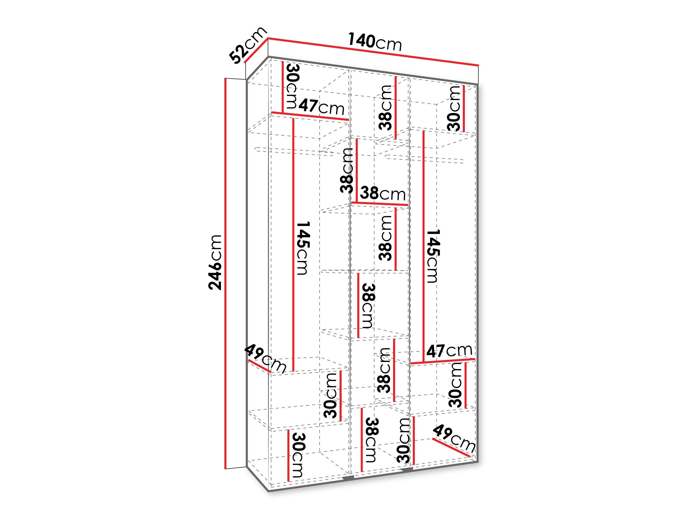 Garderobeskab Hartford 563 (Hvid)