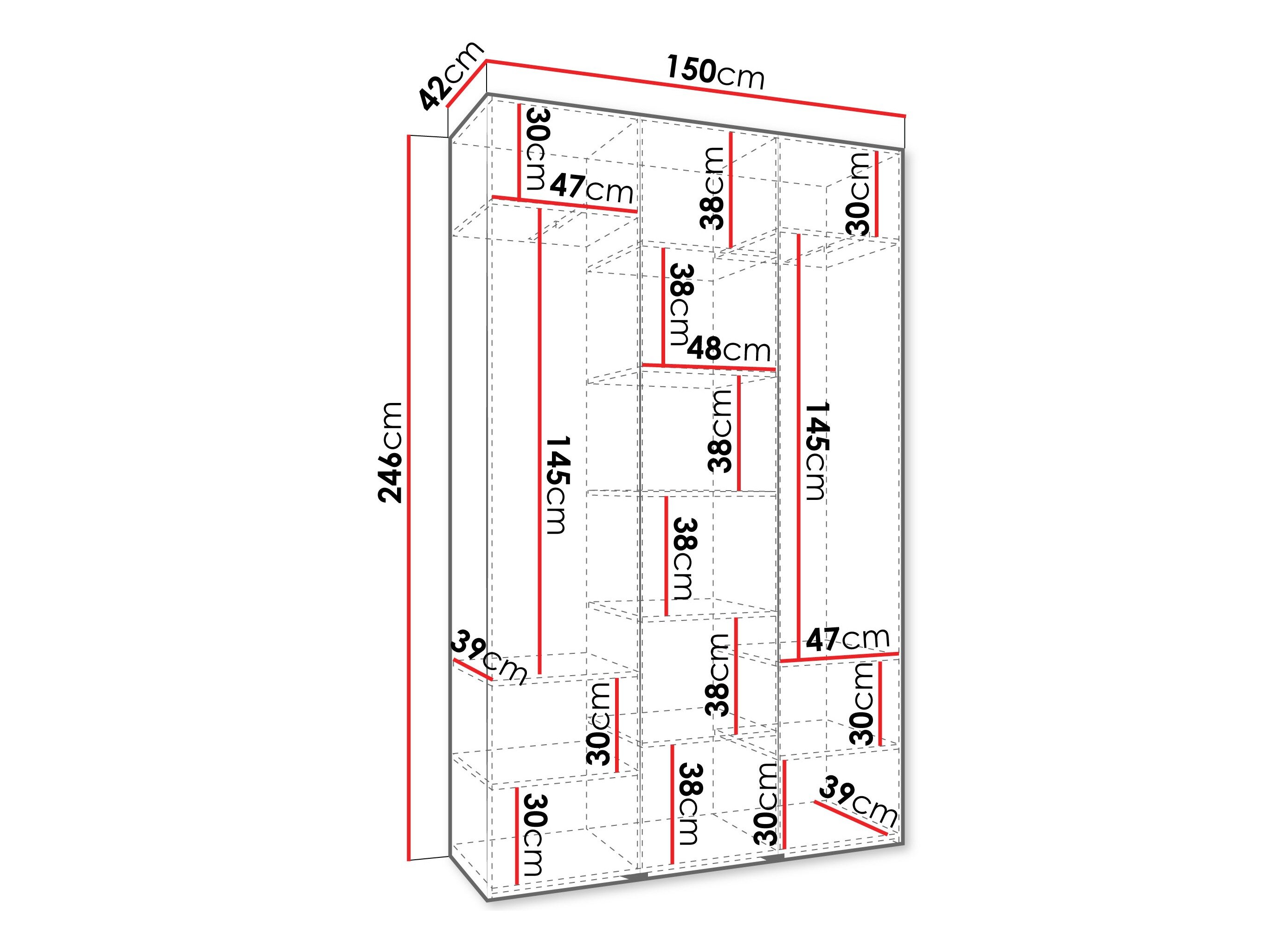 Garderobeskab Hartford 563 (Hvid)