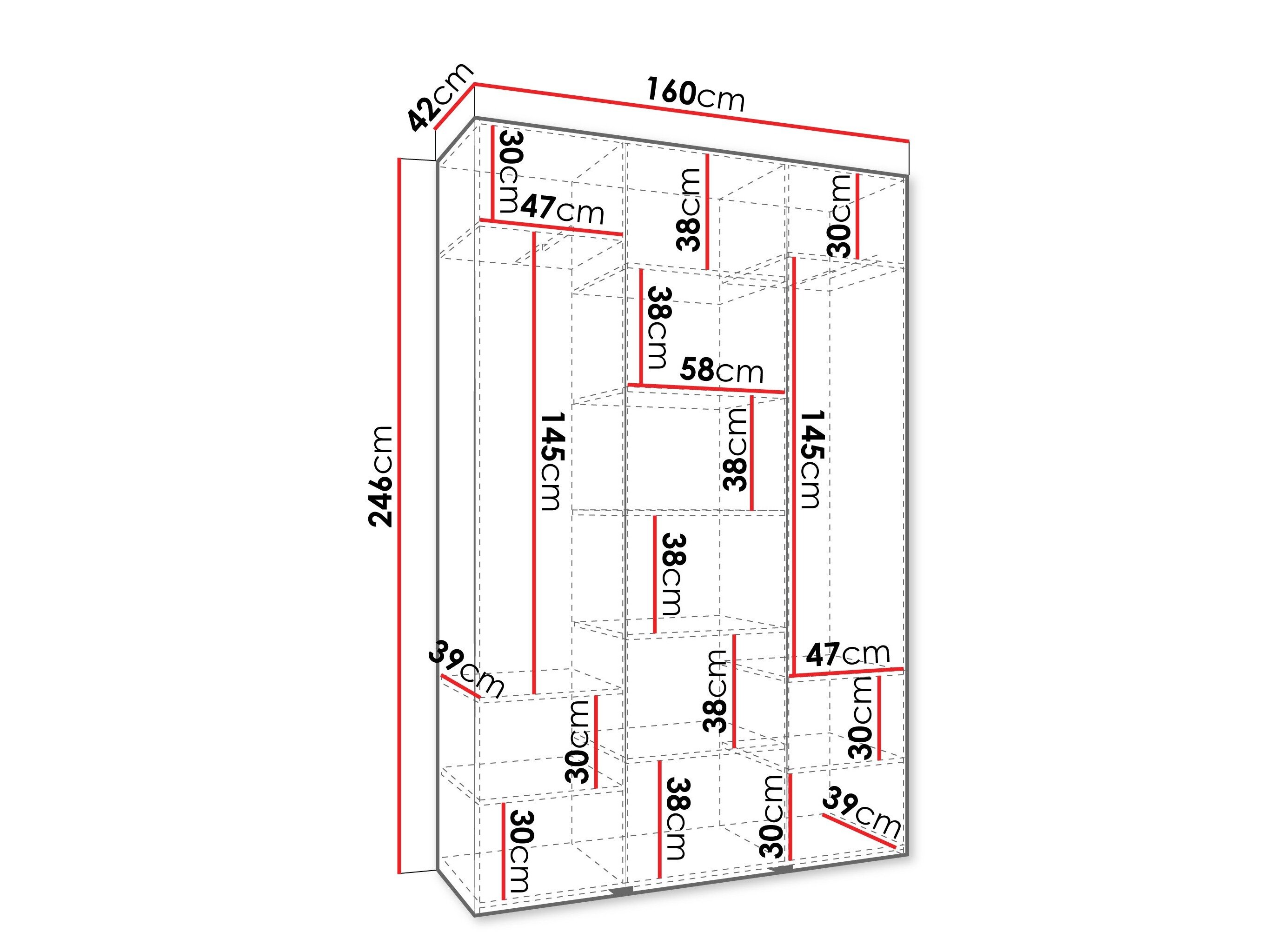Garderobeskab Hartford 563 (Hvid)