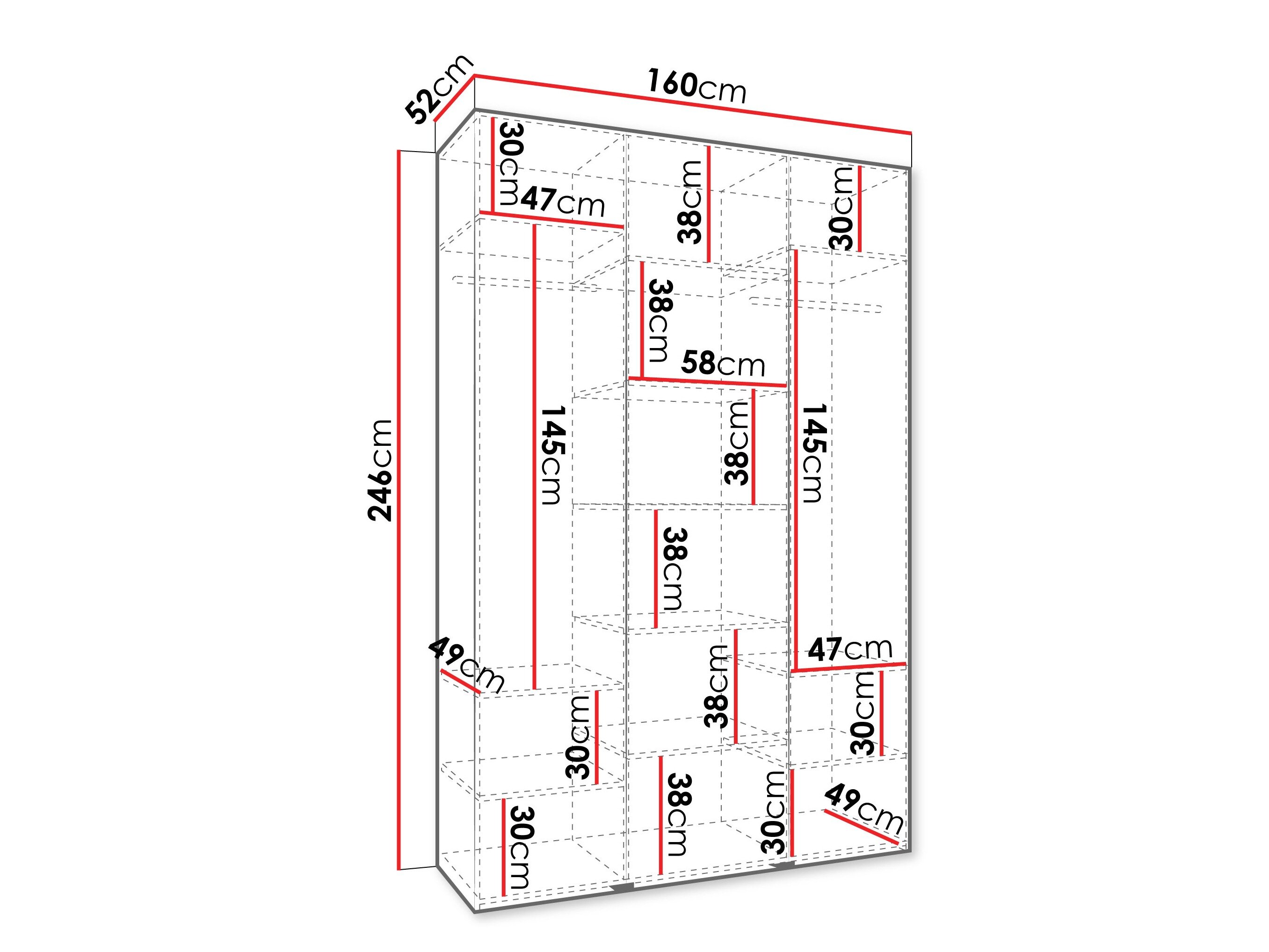 Garderobeskab Hartford 563 (Hvid)