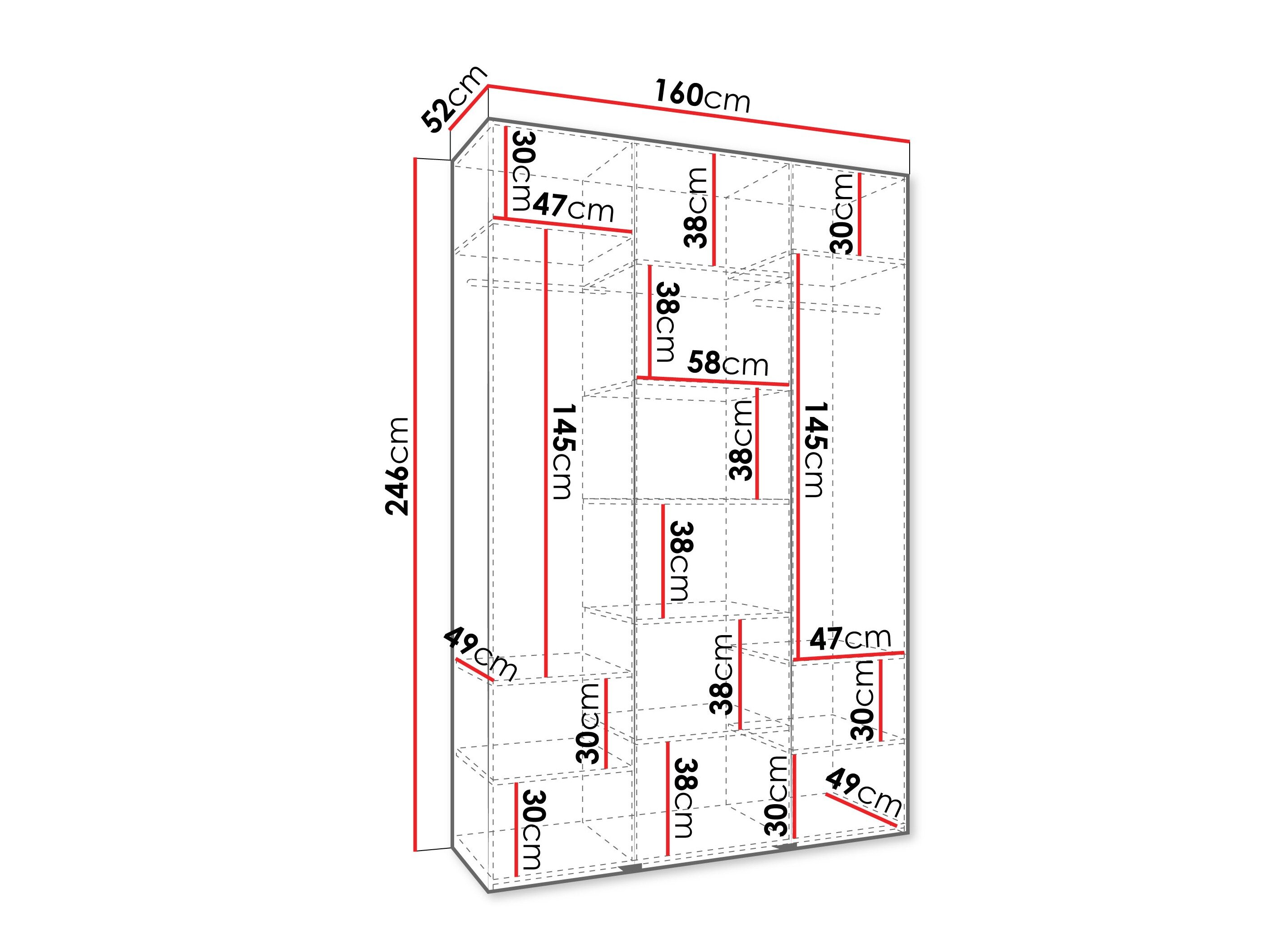 Garderobeskab Hartford 563 (Hvid)