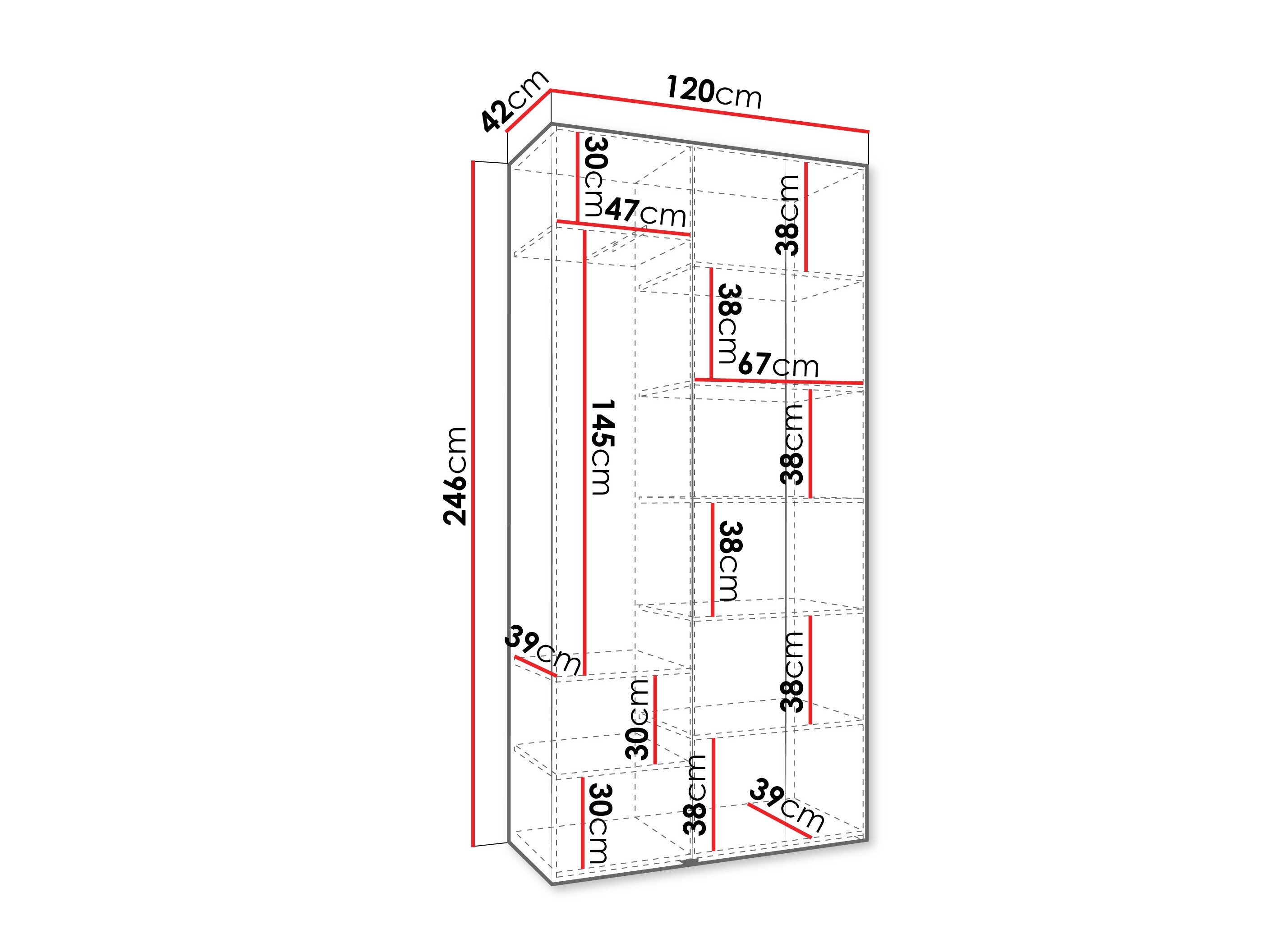 Garderobeskab Hartford 563 (Kashmir)