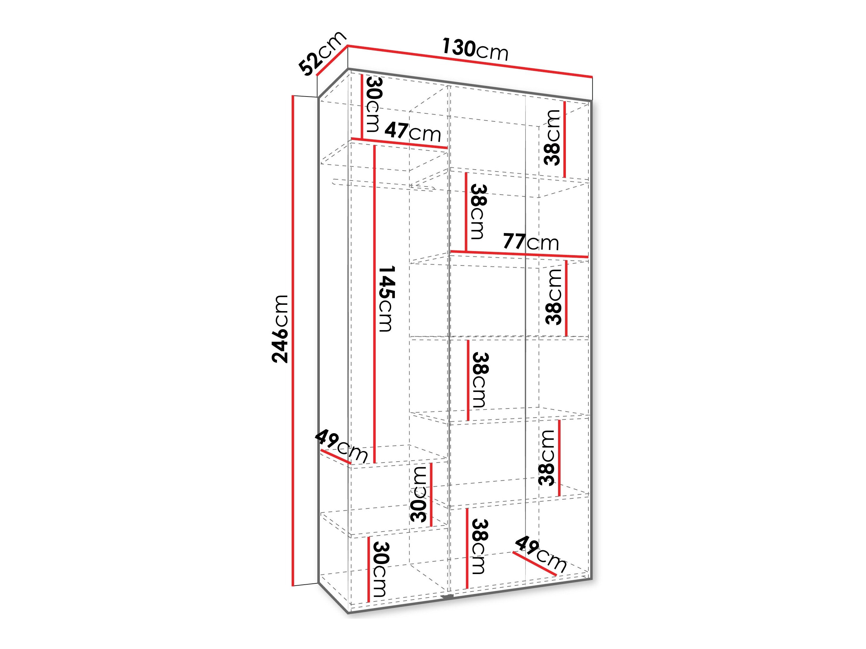 Garderobeskab Hartford 563 (Kashmir)