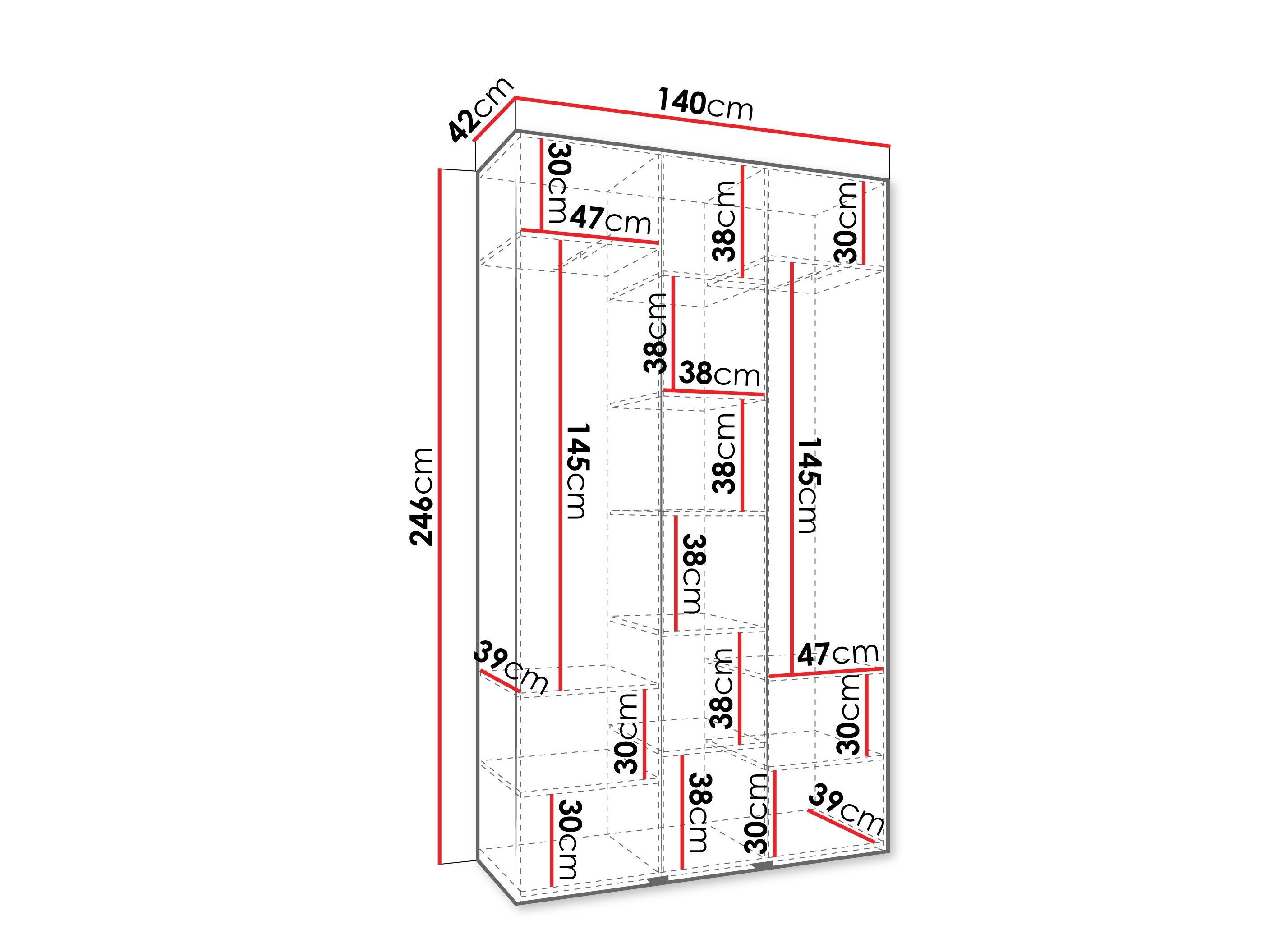 Garderobeskab Hartford 563 (Kashmir)