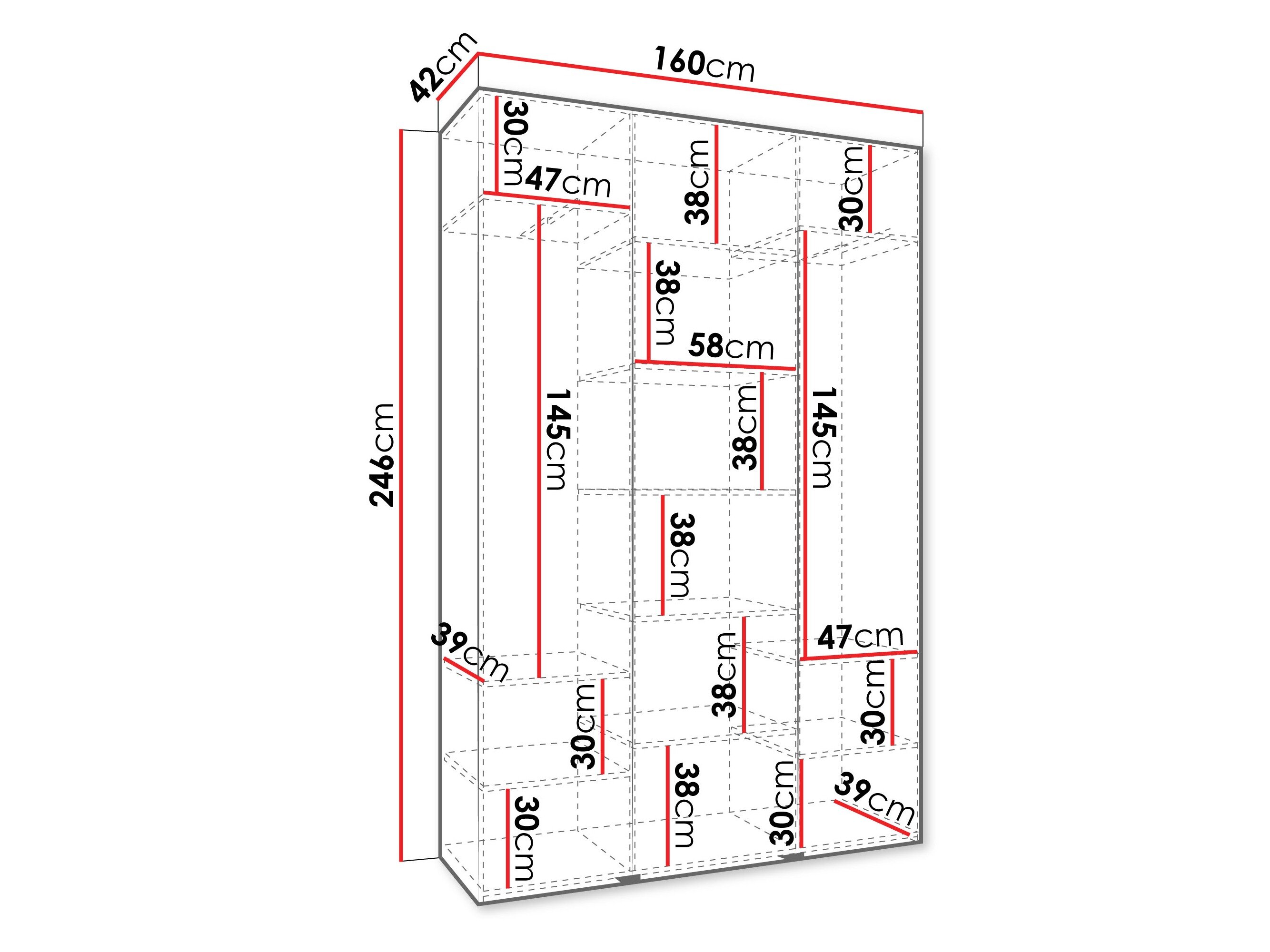 Garderobeskab Hartford 563 (Kashmir)