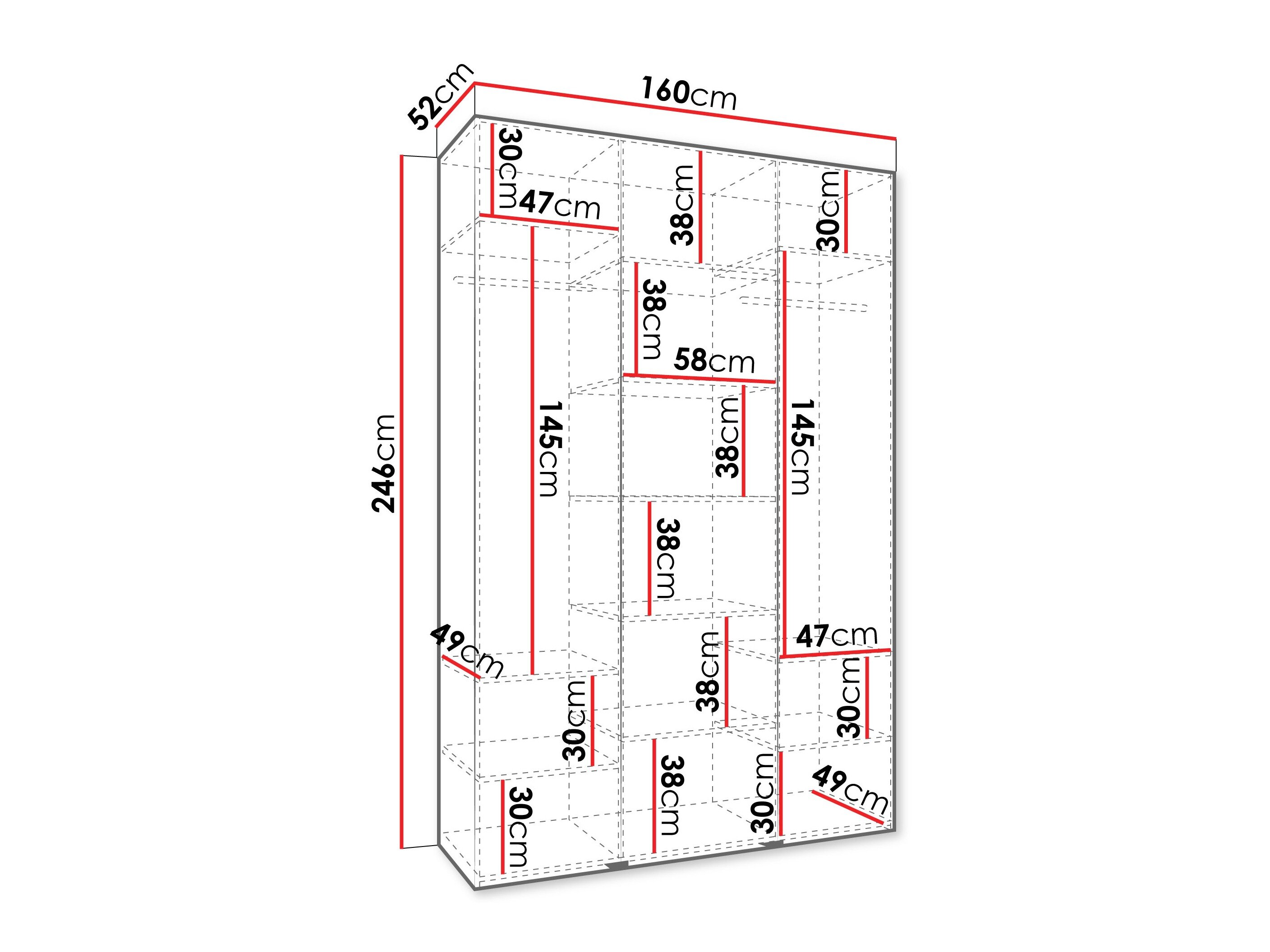 Garderobeskab Hartford 563 (Kashmir)