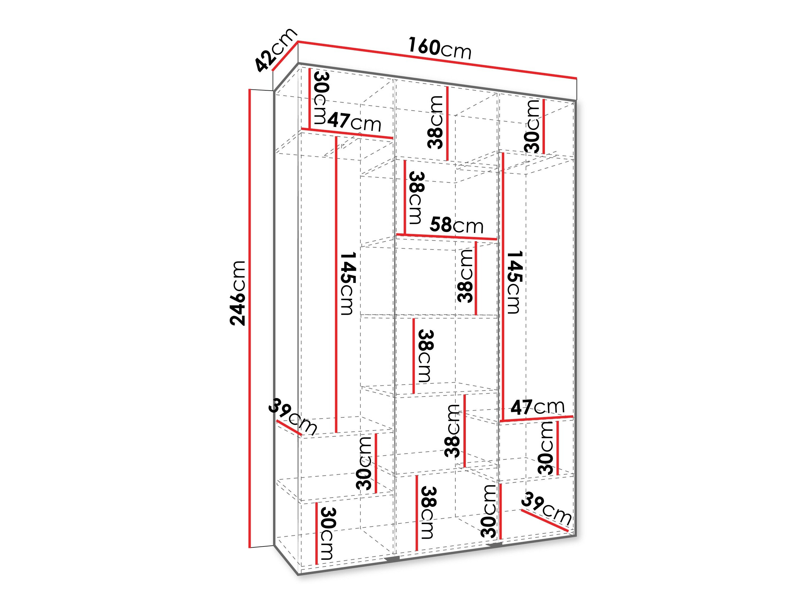 Garderobeskab Hartford 563 (Kashmir)