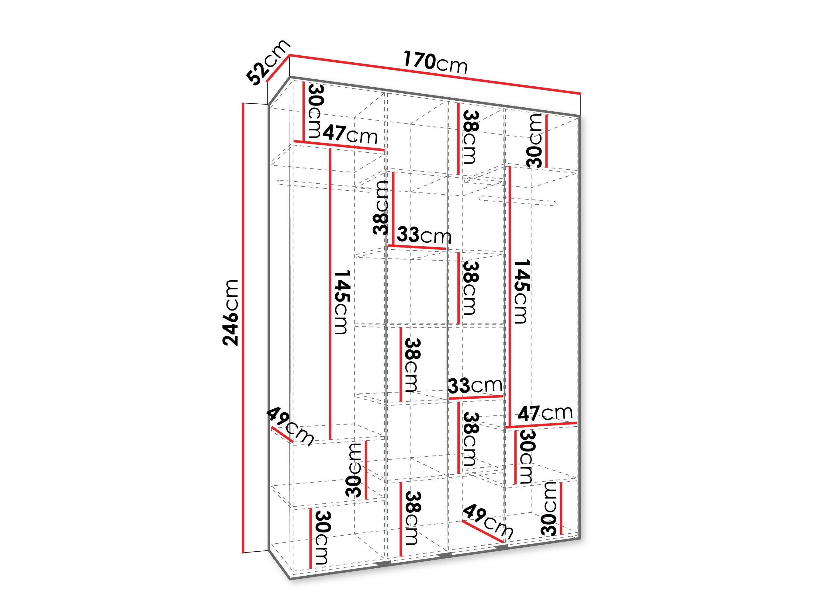 Garderobeskab Hartford 564 (Hvid)