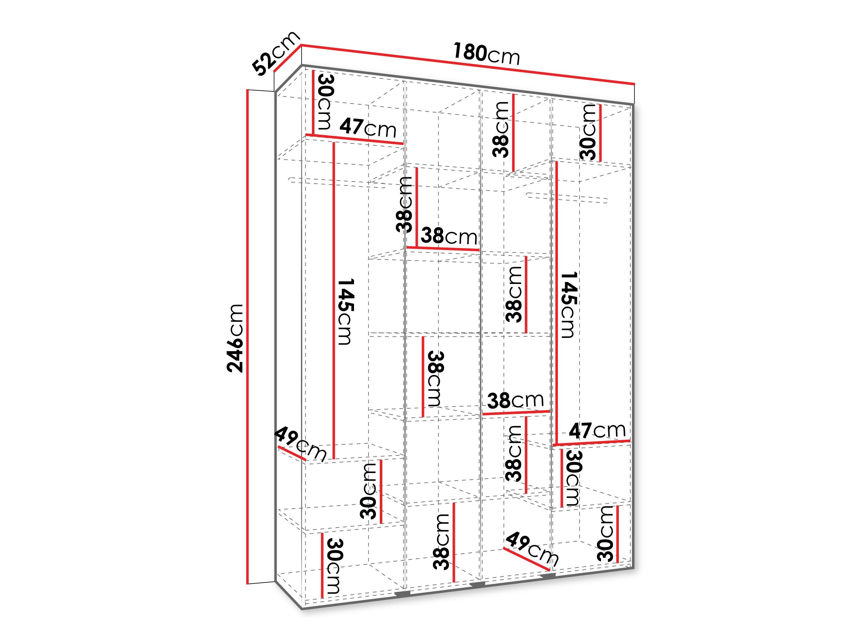 Garderobeskab Hartford 564 (Hvid)