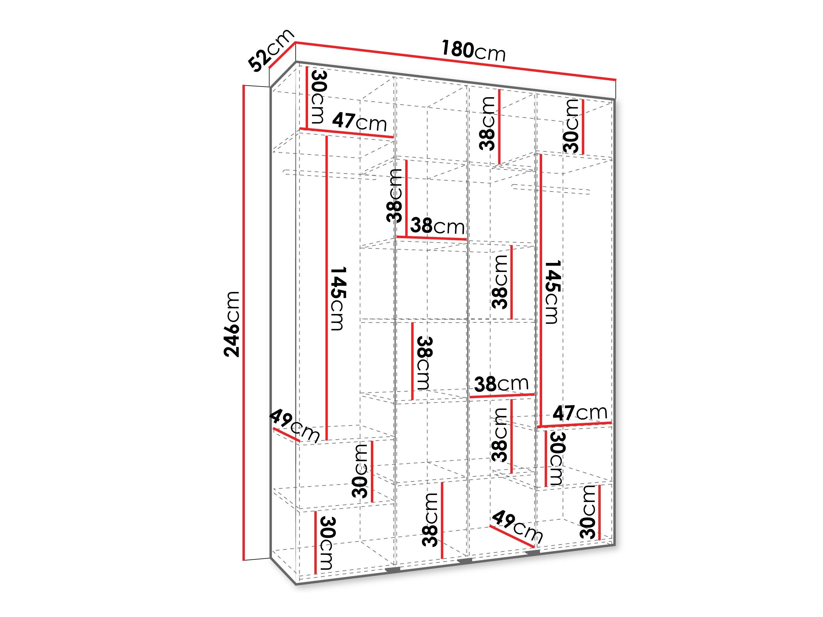 Garderobeskab Hartford 564 (Hvid)