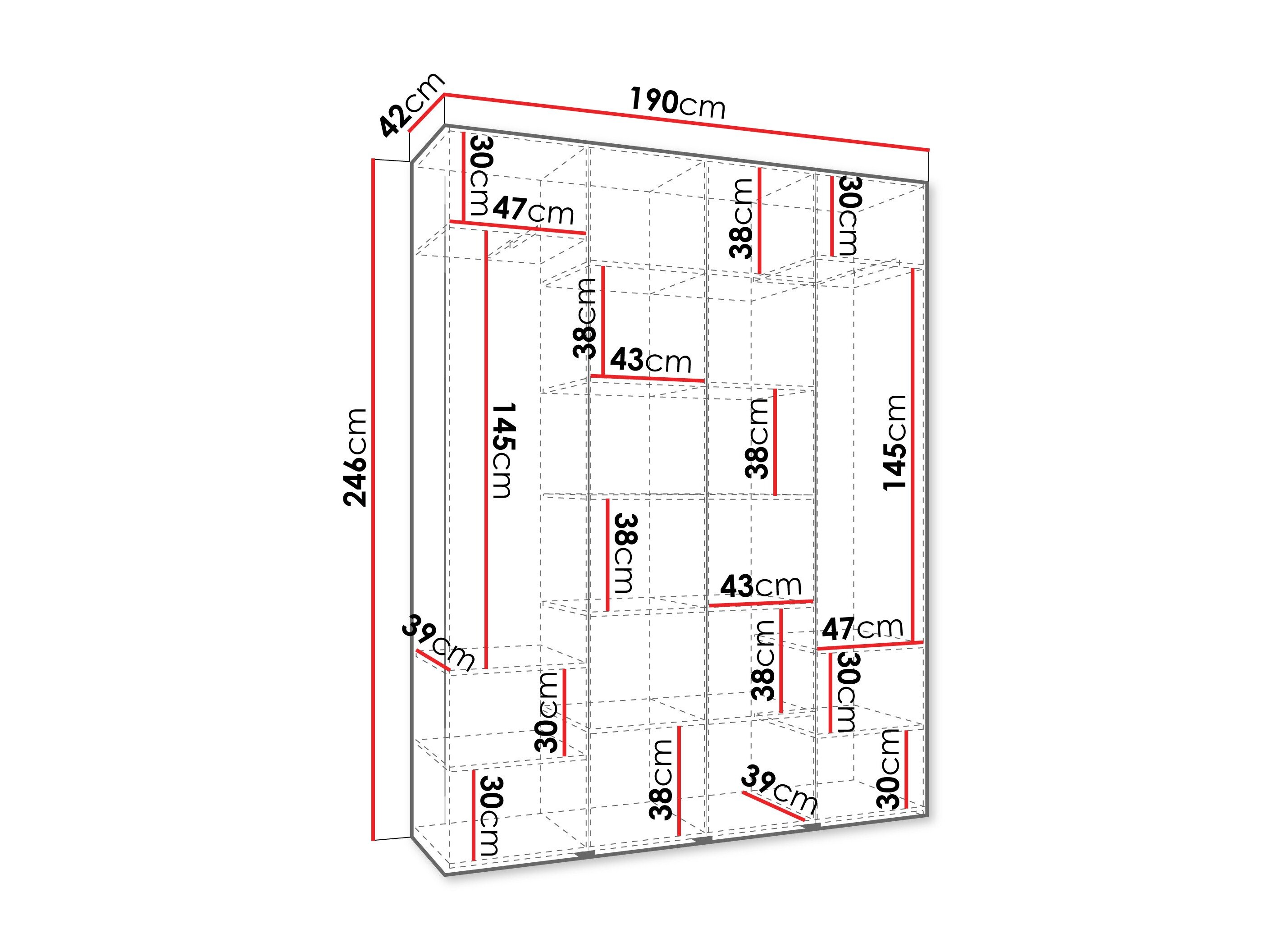 Garderobeskab Hartford 564 (Hvid)