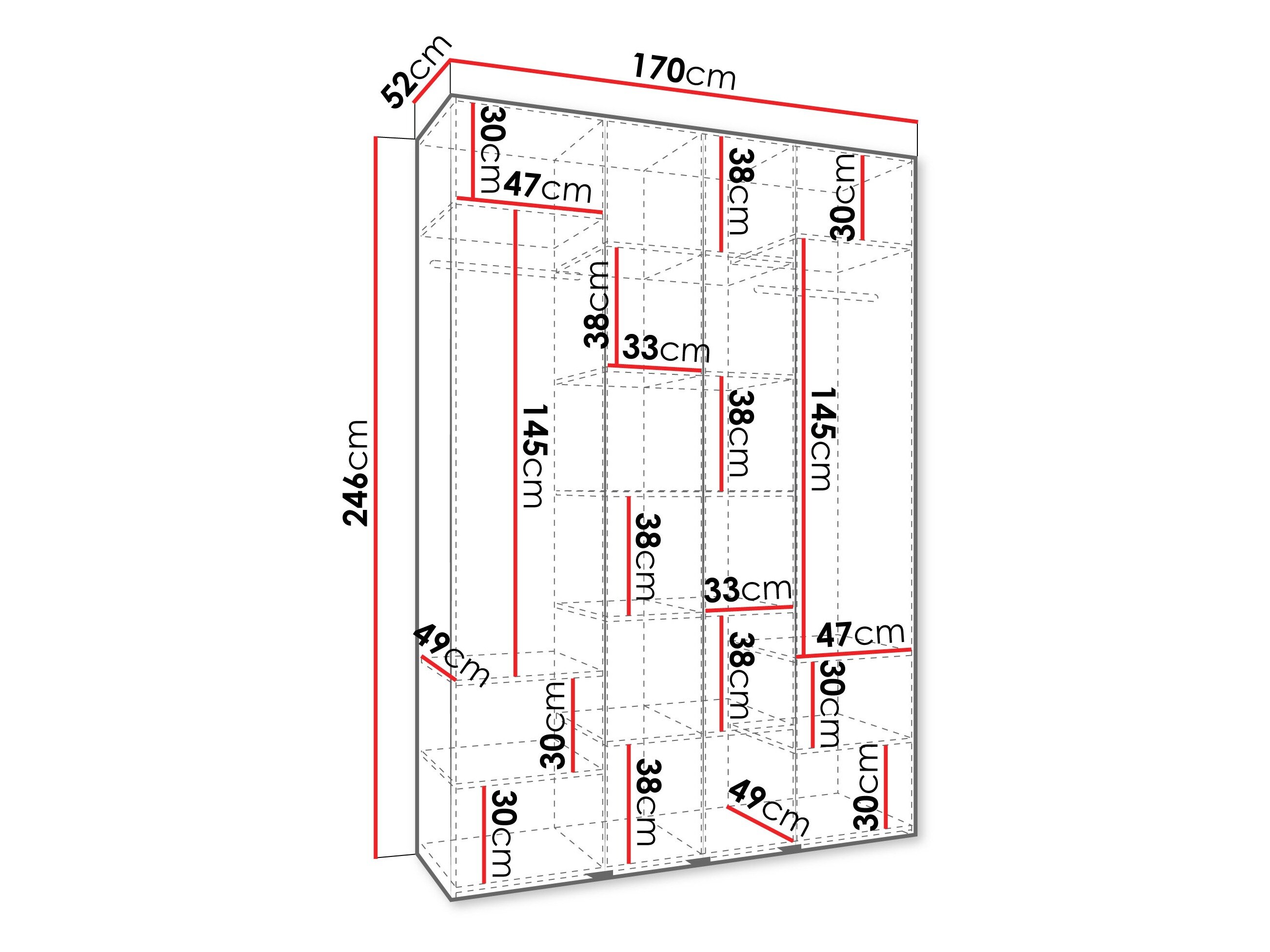 Garderobeskab Hartford 564 (Kashmir)