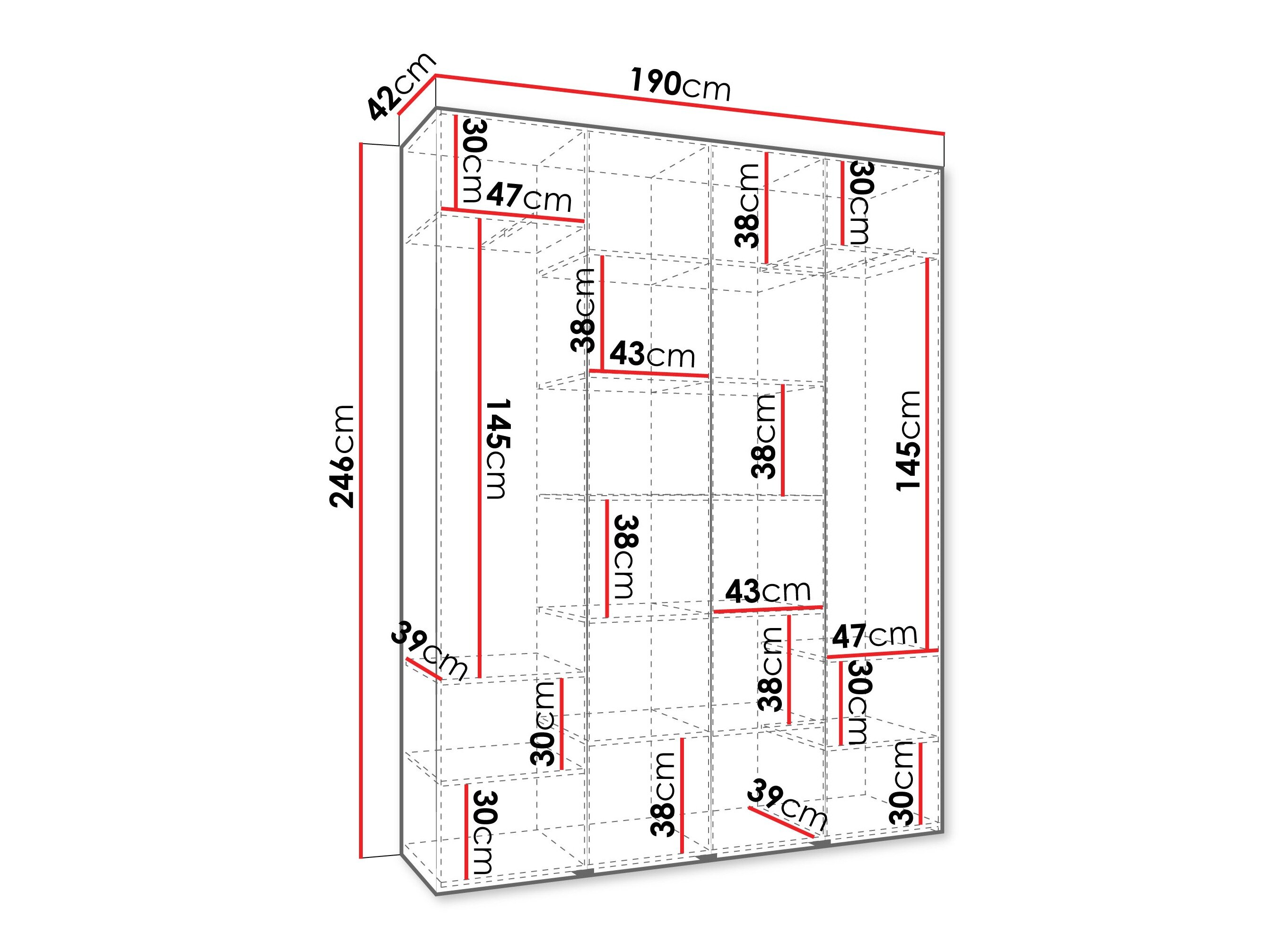 Garderobeskab Hartford 564 (Kashmir)