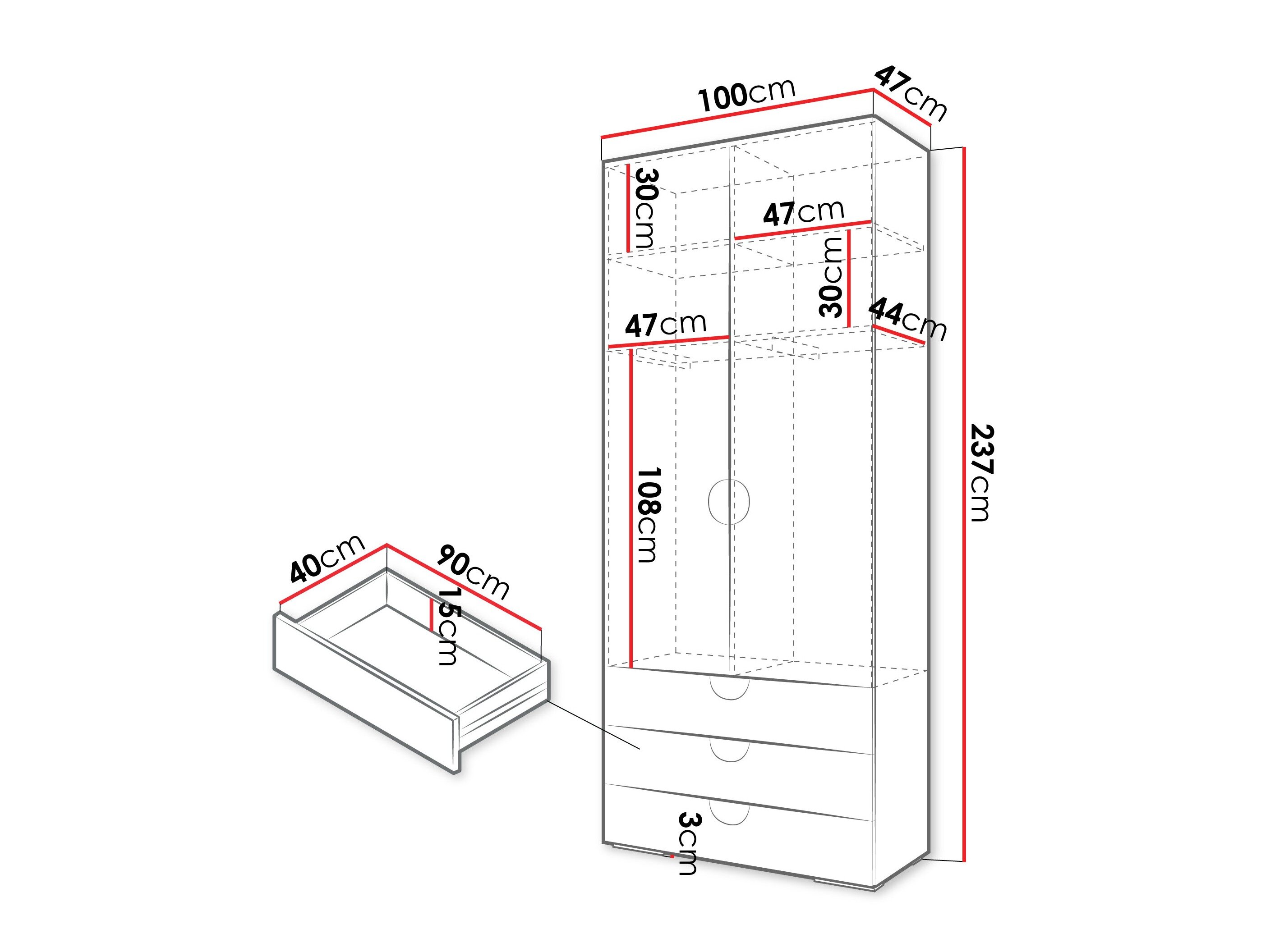 Garderobeskab Hartford 565 (Kashmir)