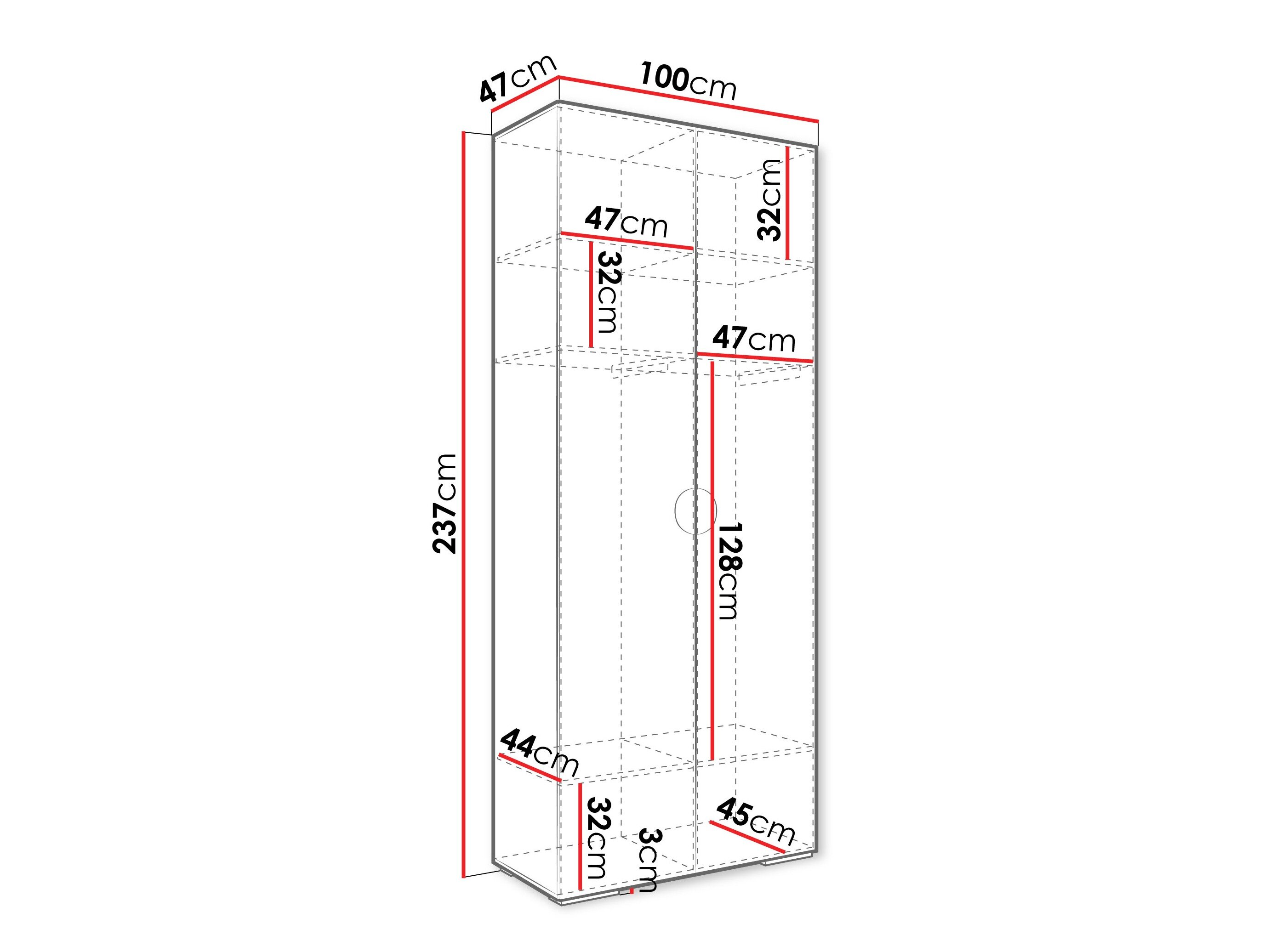 Garderobeskab Hartford 566 (Kashmir)